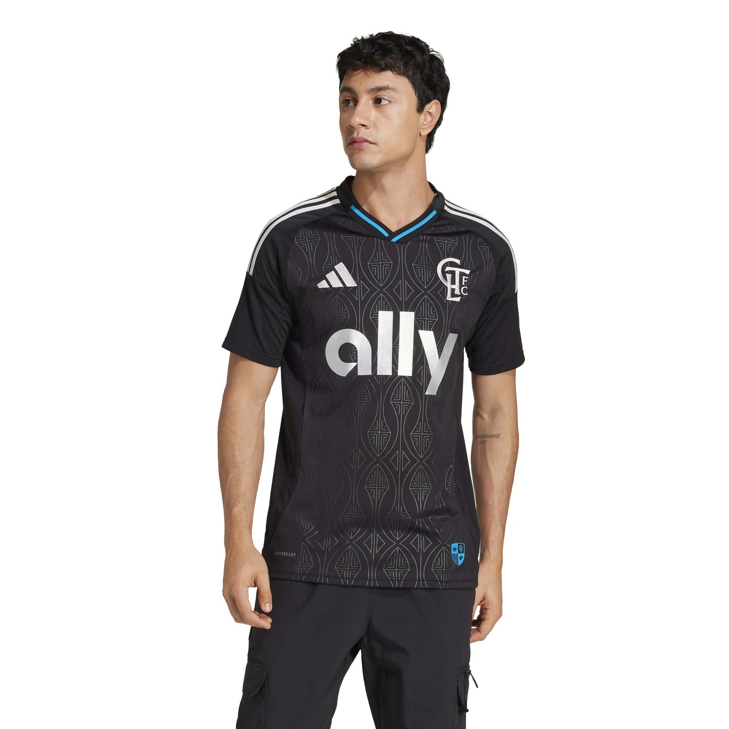 adidas 2025-26 Charlotte FC Men's Stadium Away Soccer Jersey (Model - Front)