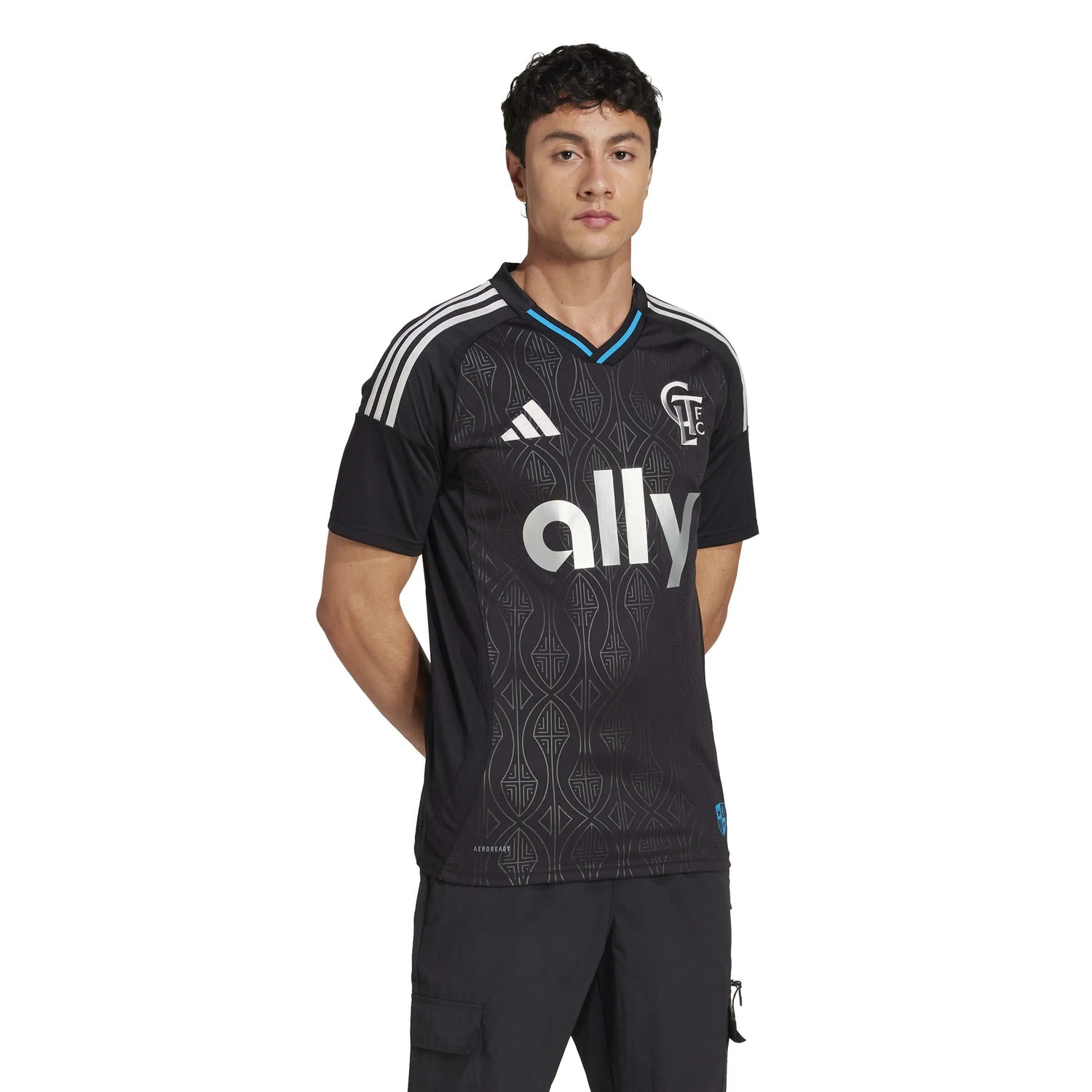 adidas 2025-26 Charlotte FC Men's Stadium Away Soccer Jersey (Model - Side)