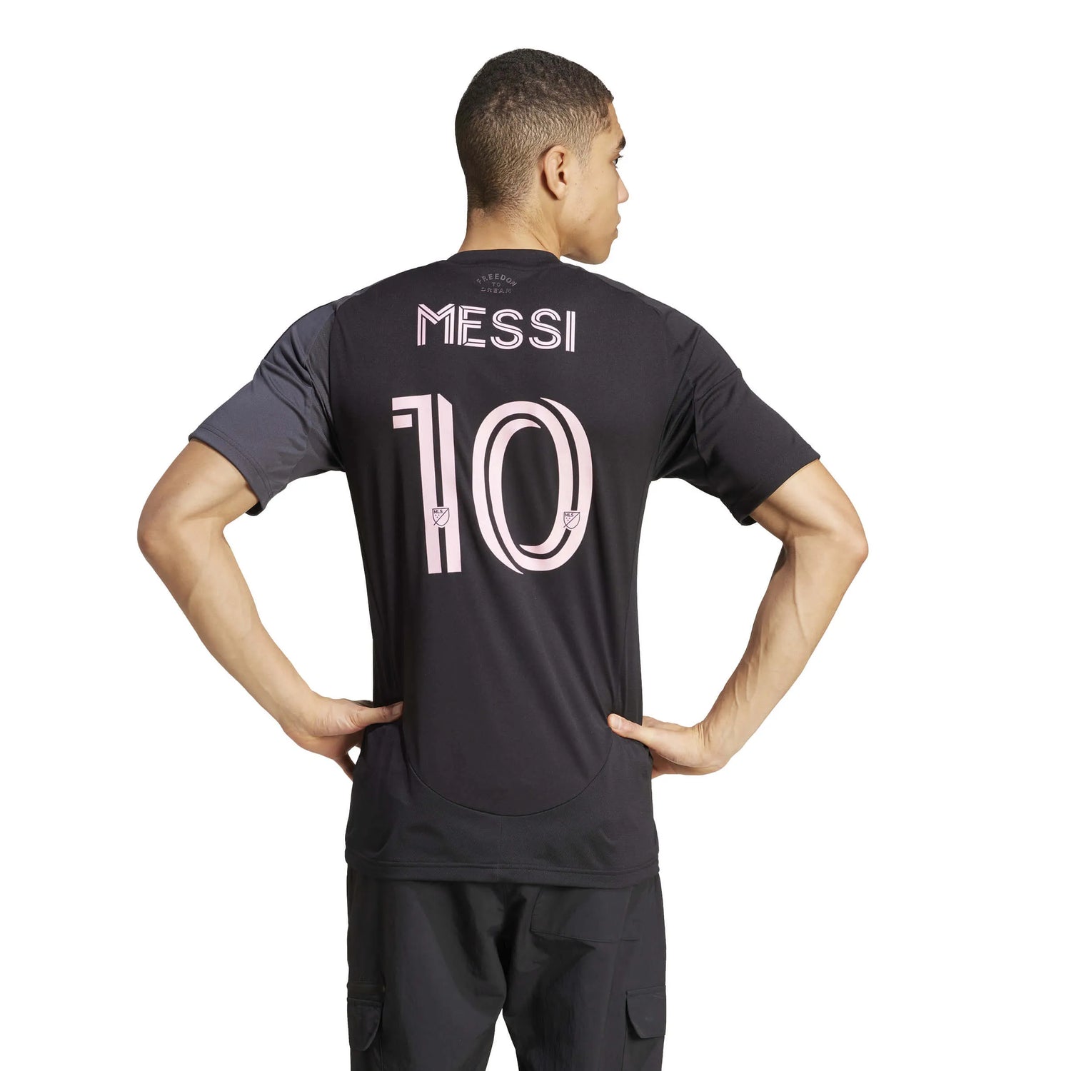 adidas 2025-26 Inter Miami Men's Messi #10 Stadium Away Jersey (Model - Back)