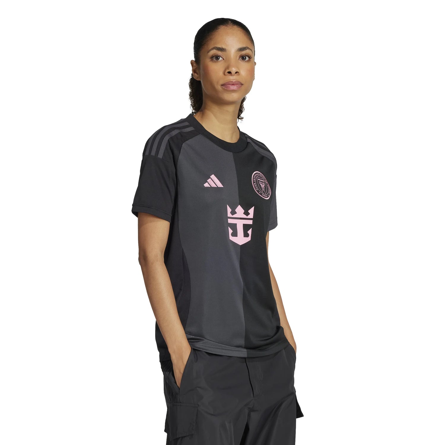 adidas 2025-26 Inter Miami Women's Messi #10 Stadium Away Jersey (Model - Side)