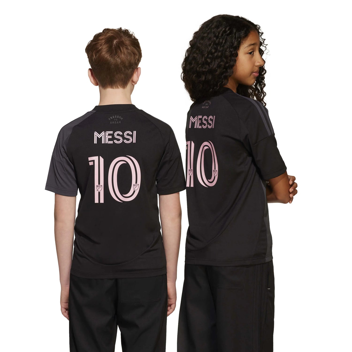 adidas 2025-26 Inter Miami Youth Messi #10 Stadium Away Jersey (Models - Back)