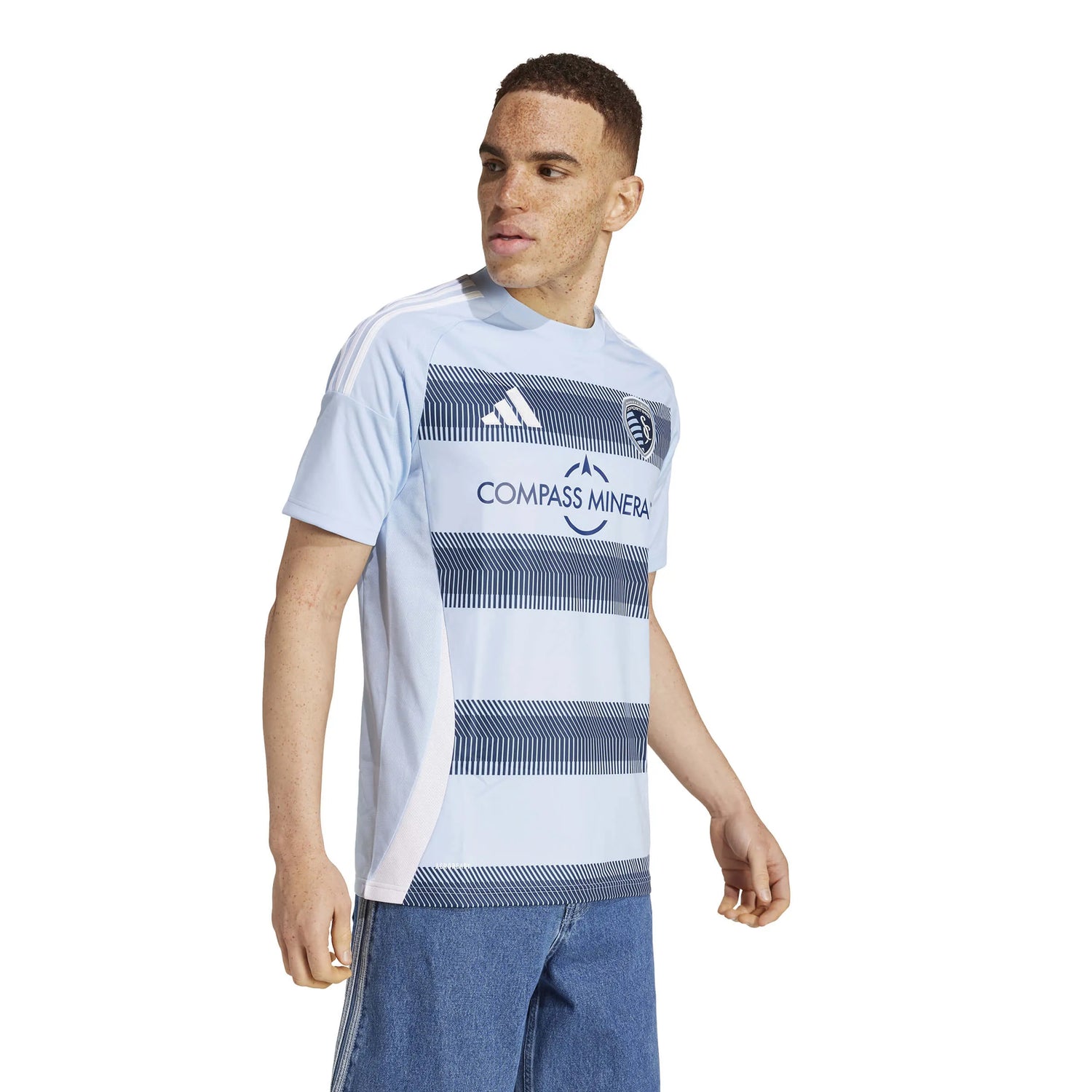 adidas 2025-26 Kansas City Men's Stadium Home Soccer Jersey (Model - Side)