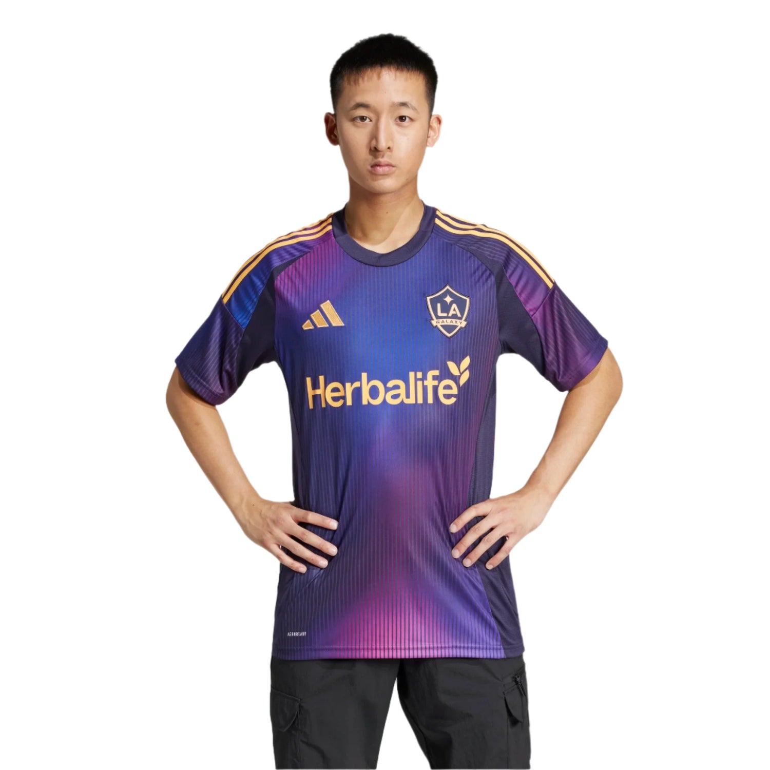 adidas 2025-26 LA Galaxy Men's Stadium Away Jersey (Model - Front)