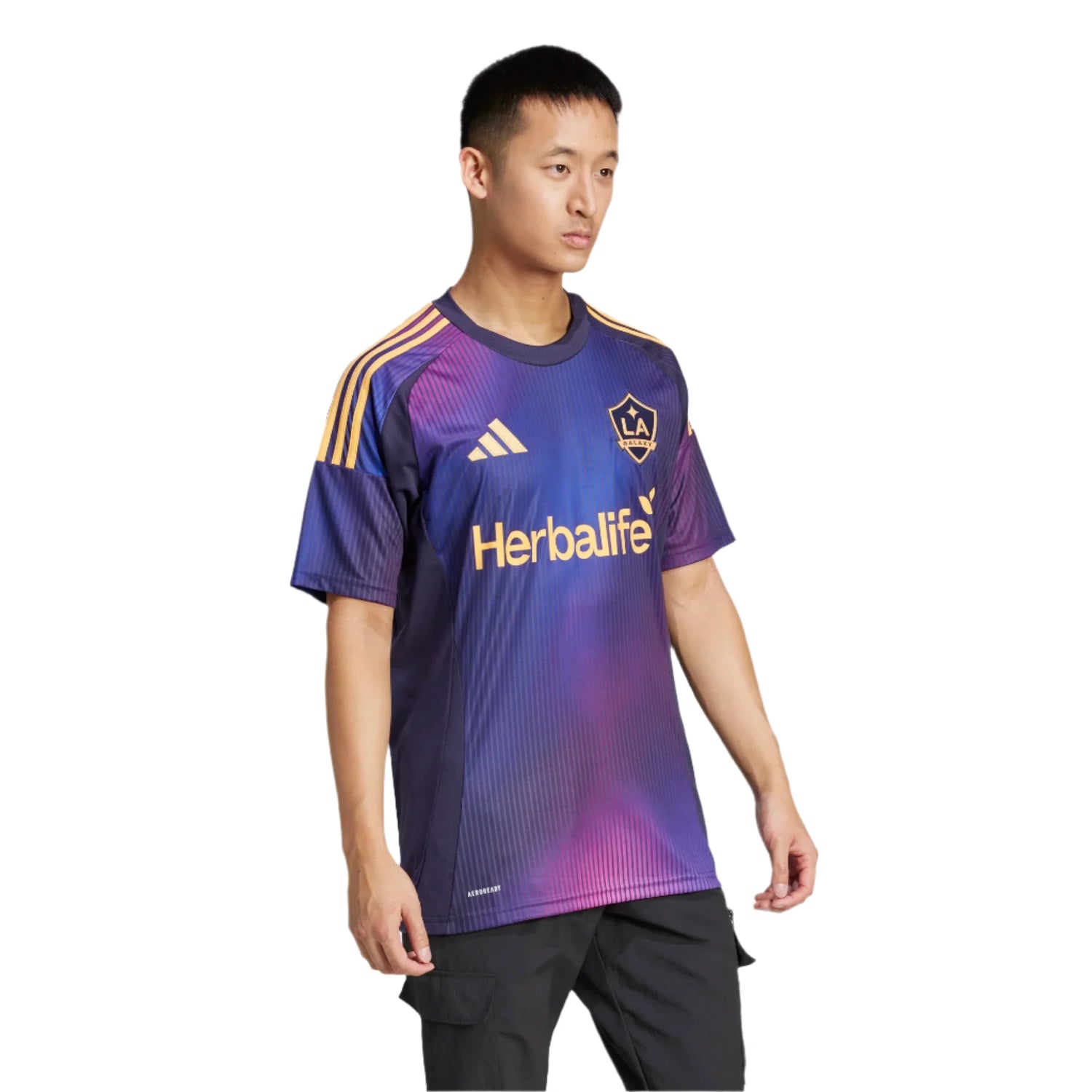 adidas 2025-26 LA Galaxy Men's Stadium Away Jersey (Model - Side)