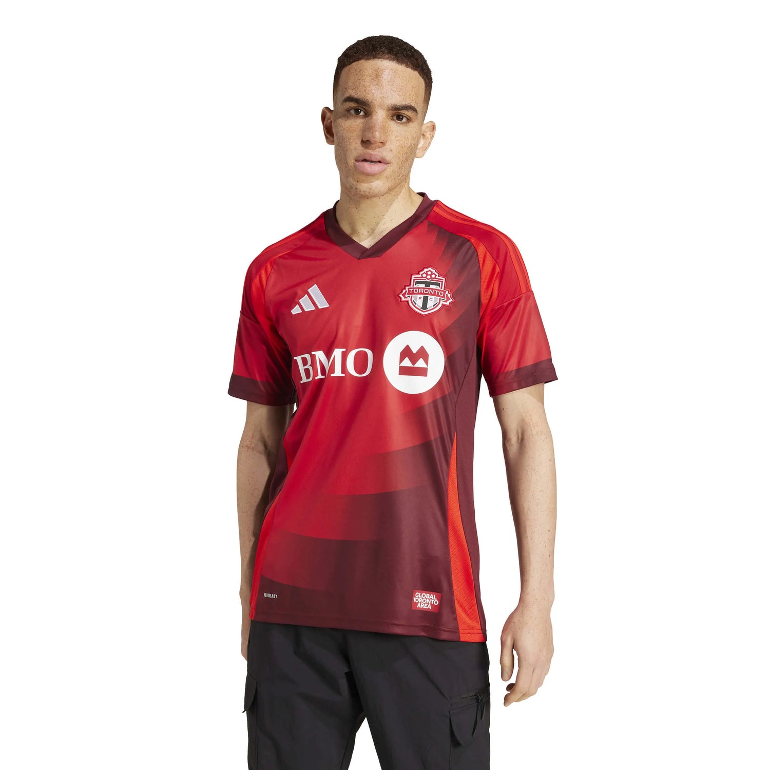 adidas 2025-26 Toronto FC Men's Stadium Home Soccer Jersey (Model - Front)