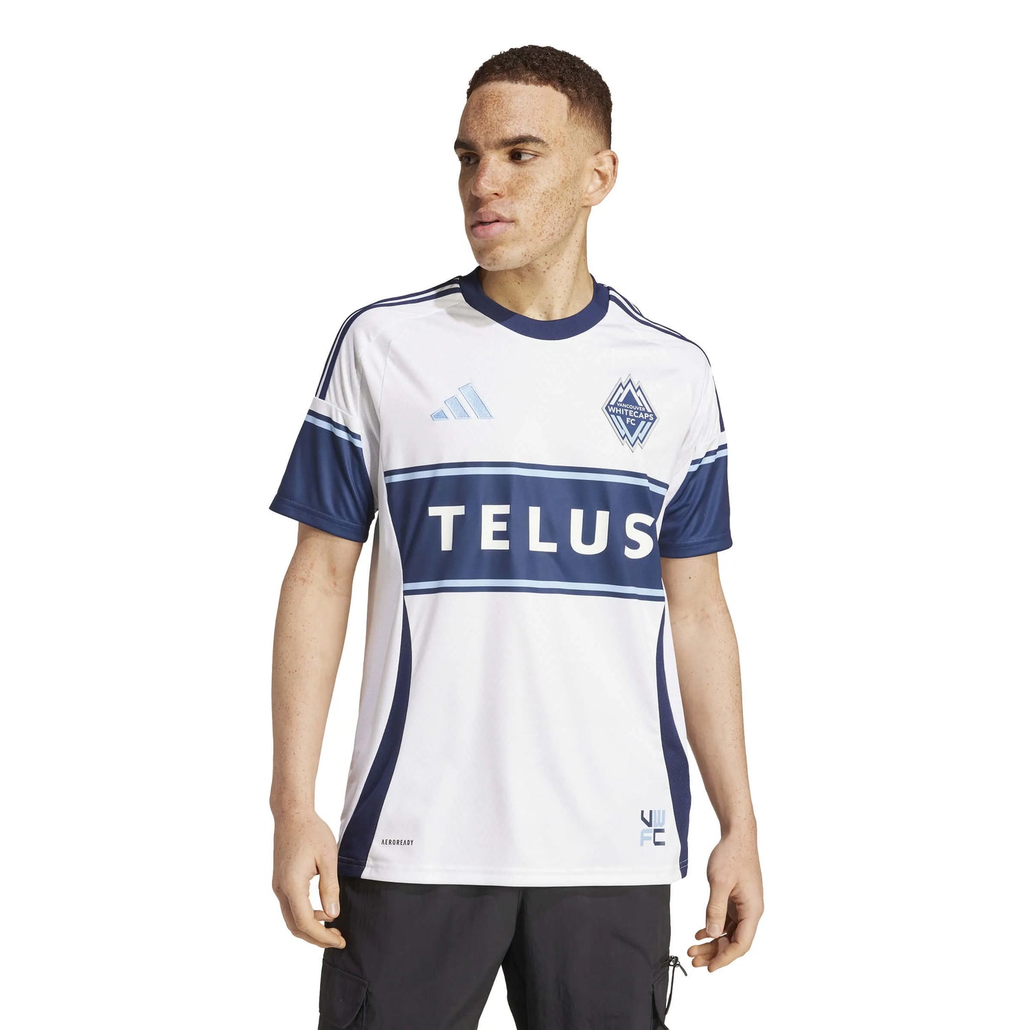 adidas 2025-26 Vancouver Whitecaps Men's Stadium Home Soccer Jersey (Model - Front)