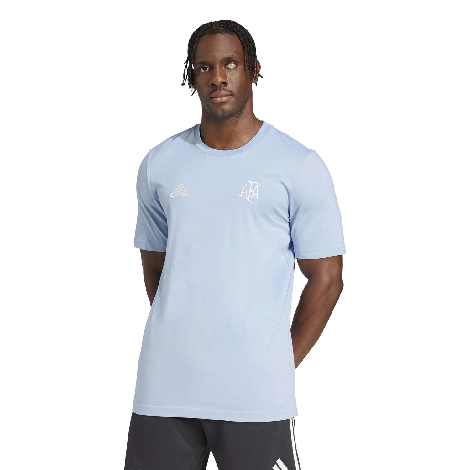 adidas 2025 Argentina Men's 50th Anniversary DNA Tee (Model - Front)