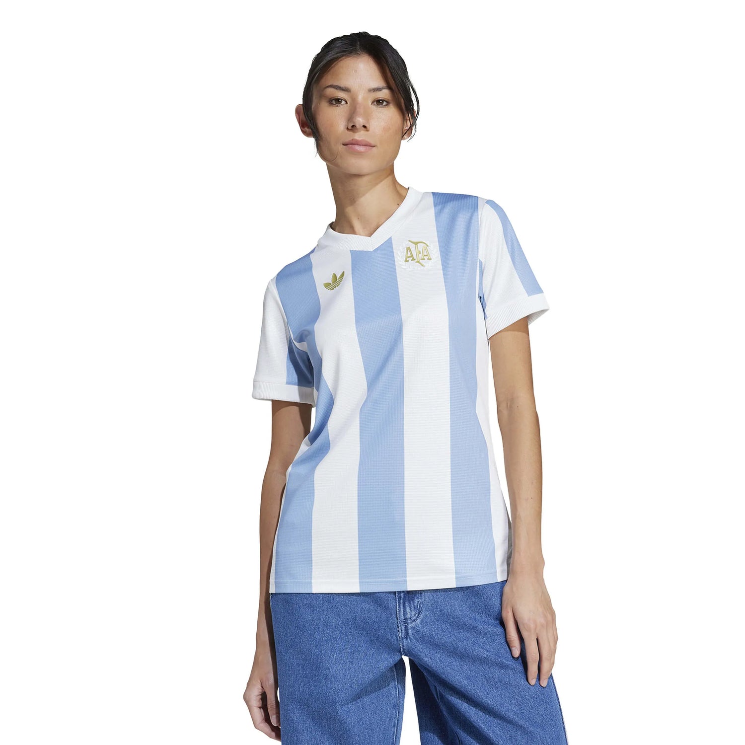 adidas 2025 Argentina Women's 50th Anniversary Stadium Jersey (Model - Front)