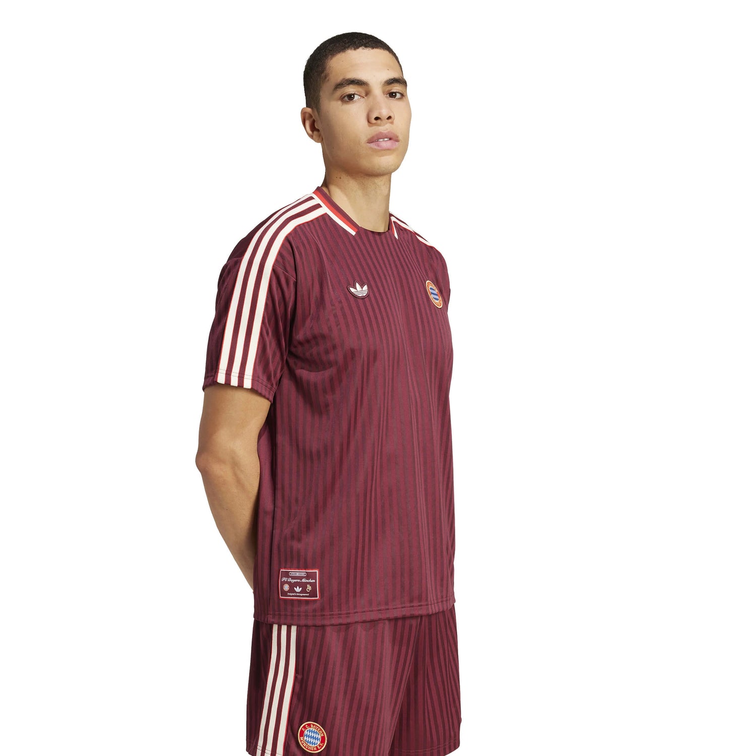 adidas 2025 Bayern Munich Men's Icon Soccer Jersey (Model - Side)