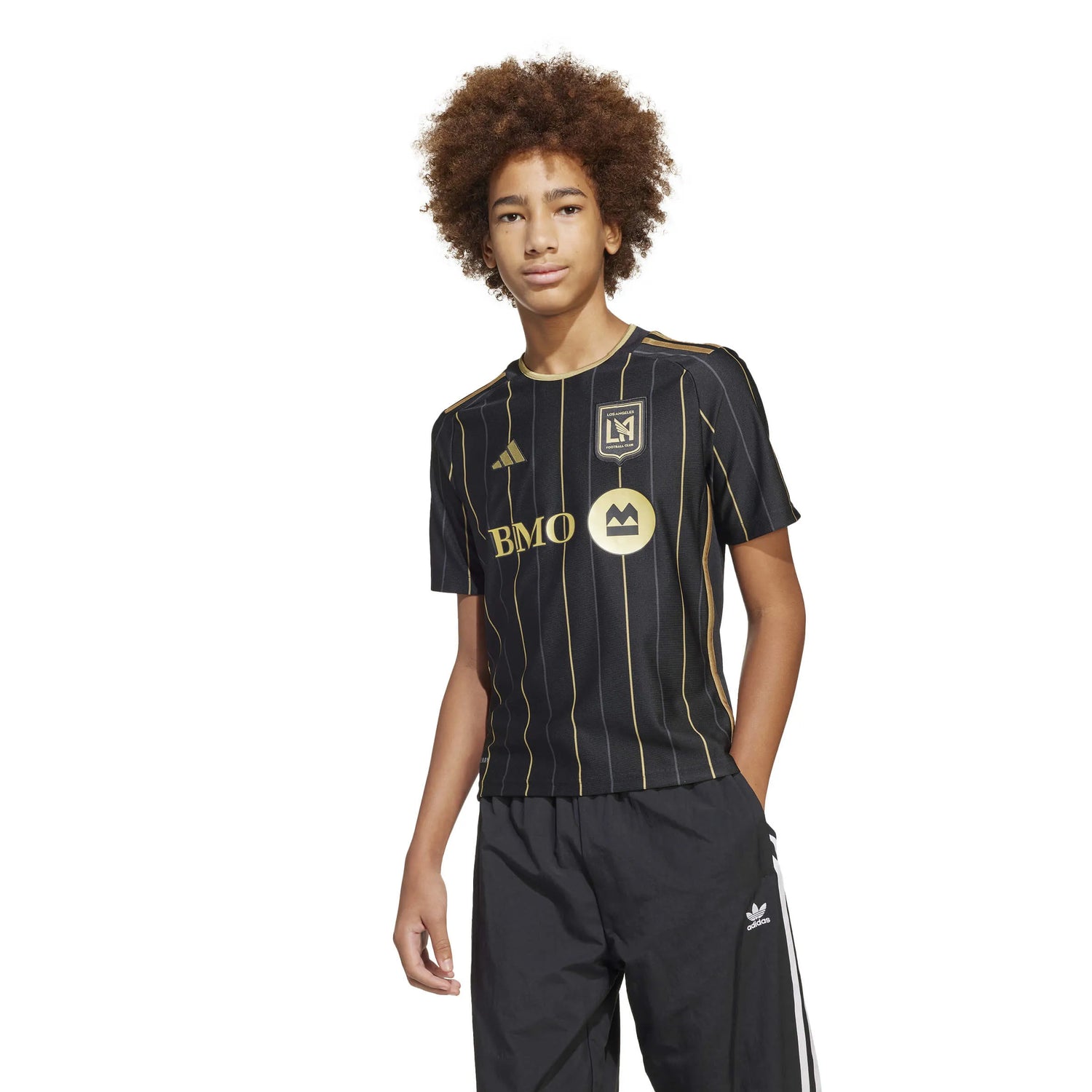 adidas 2025 LAFC Youth Stadium Home Jersey (Model - Front)