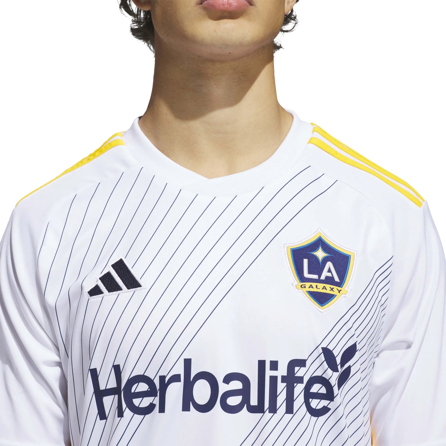 adidas 2025 LA Galaxy Men's Stadium Home Jersey (Detail 1)