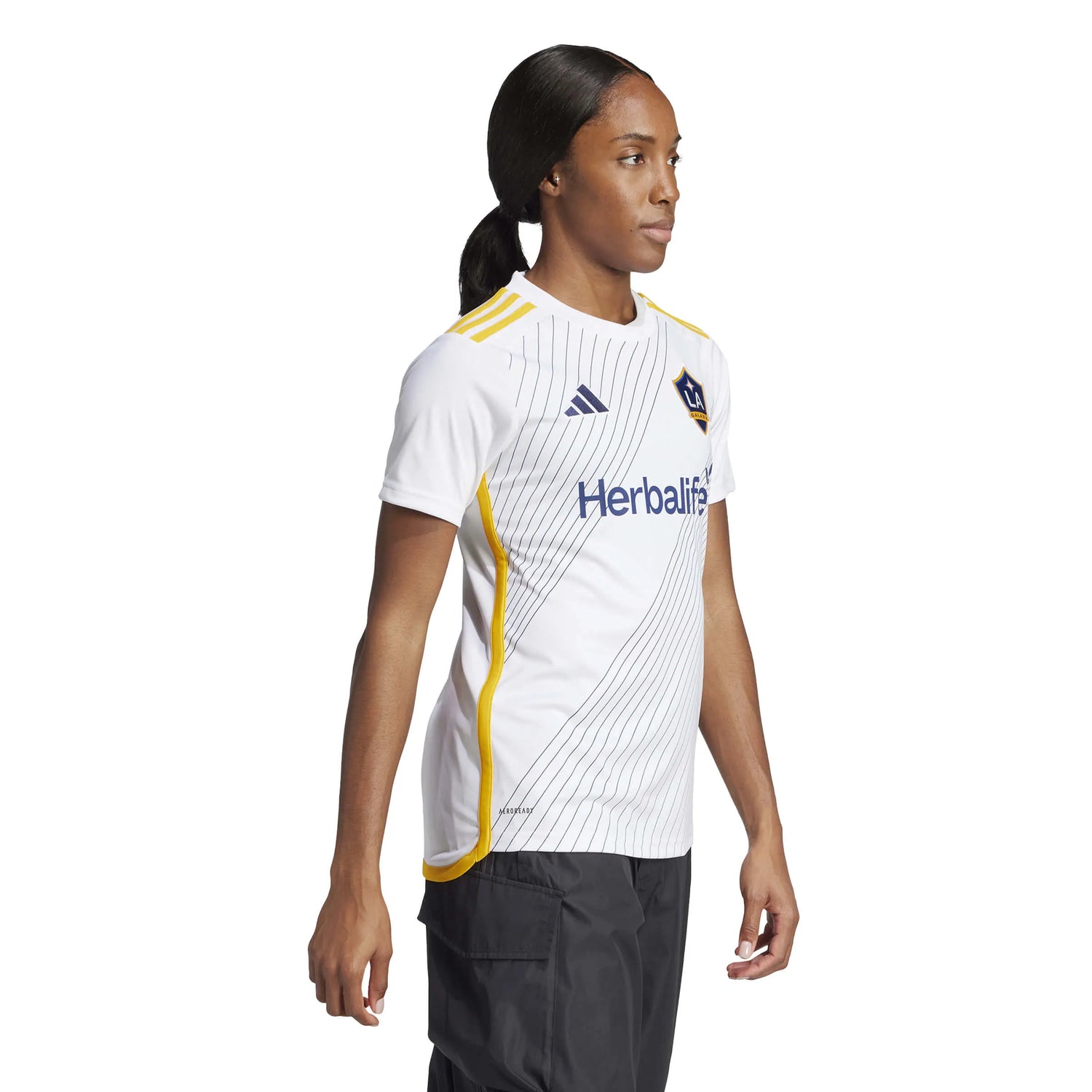 adidas 2025 LA Galaxy Women's Stadium Home Jersey (Model - Side)