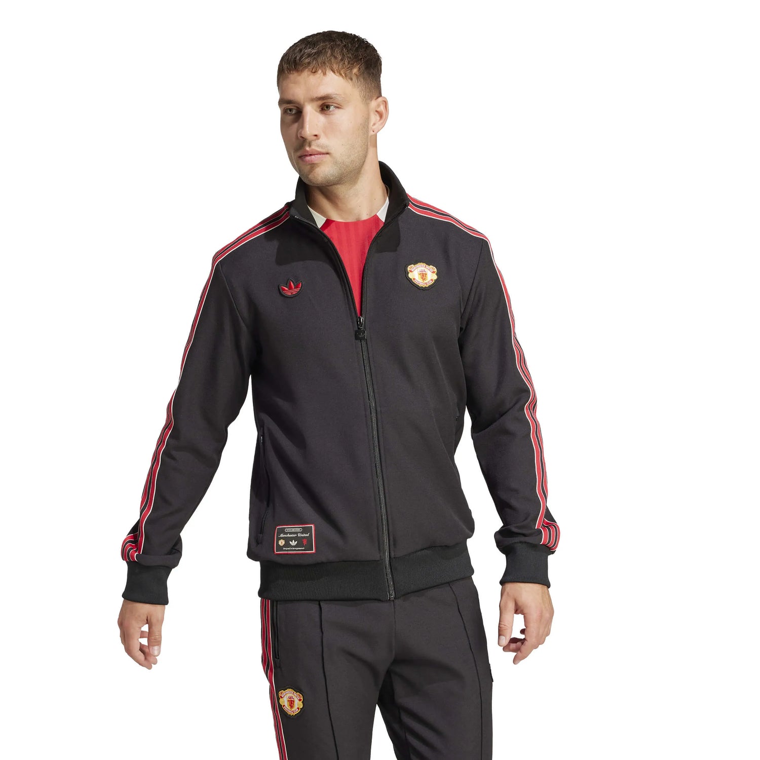 adidas 2025 Manchester United Men's Icons Track Top (Model - Side)