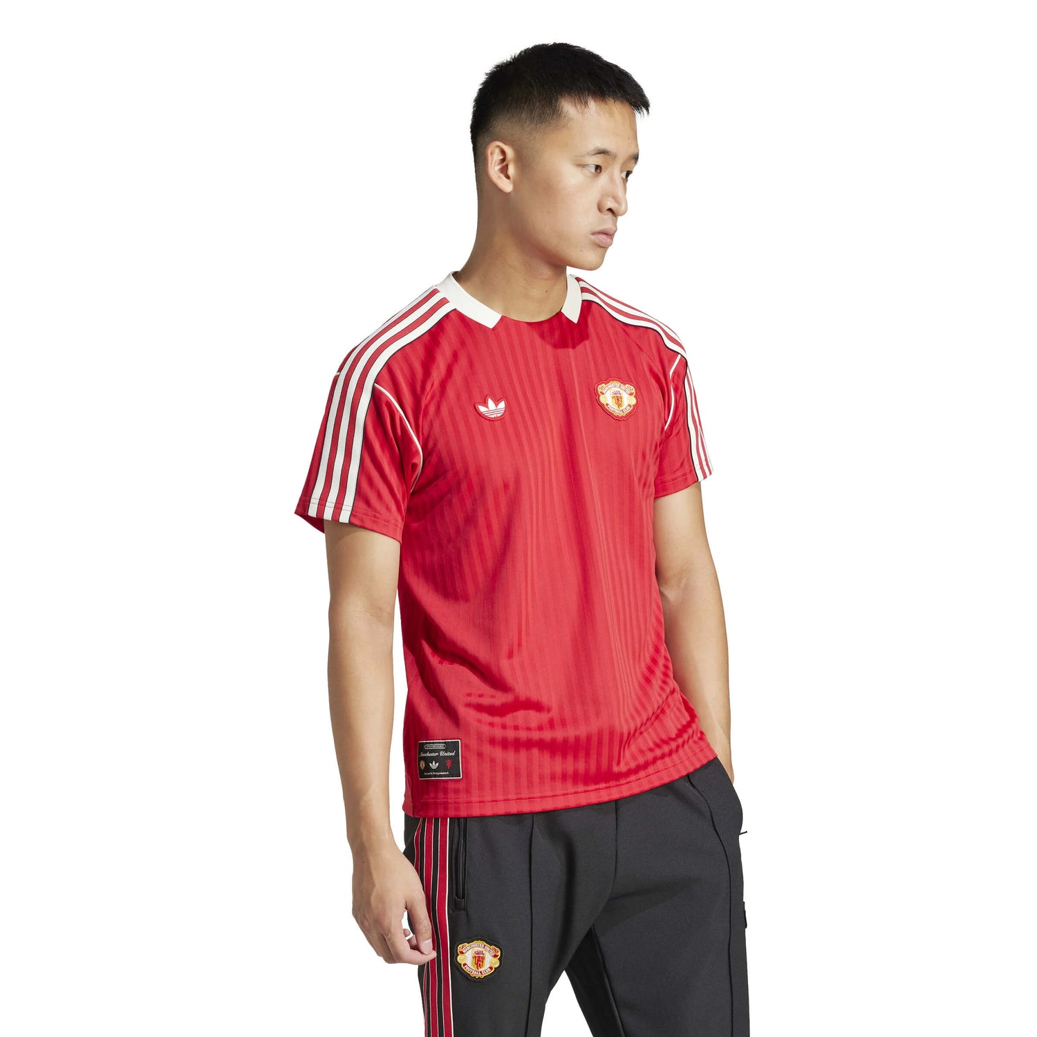 adidas 2025 Men's Manchester United Icon Soccer Jersey (Model - Side)