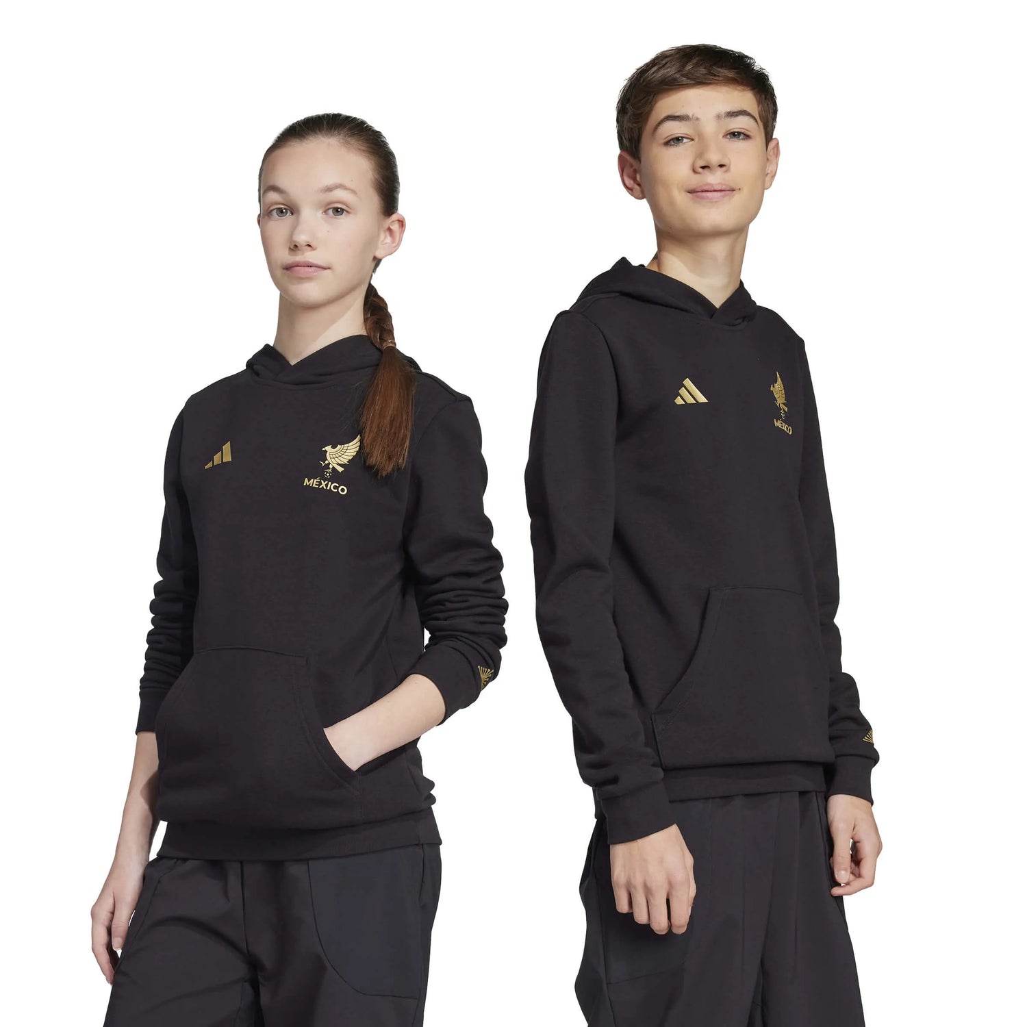 adidas 2025 Mexico Youth DNA Hoodie (Models - Front)