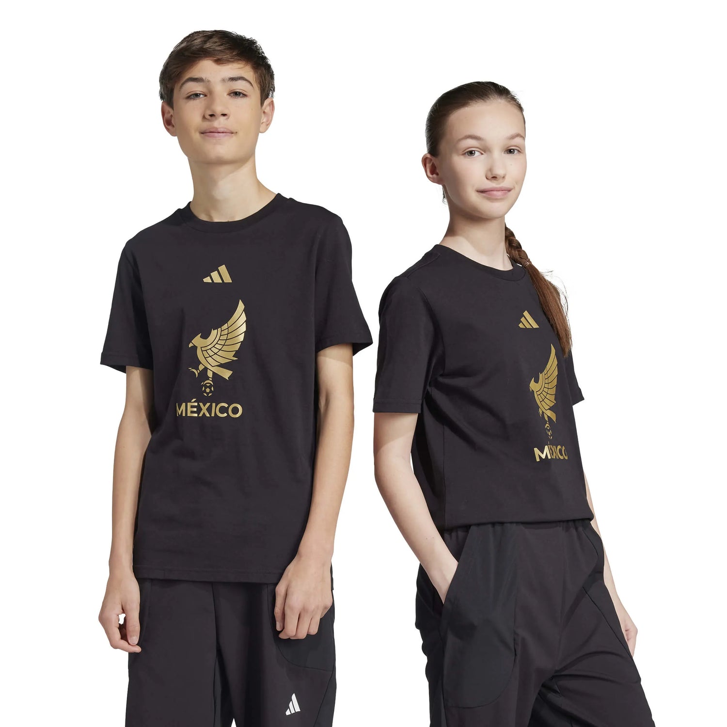 adidas 2025 Mexico Youth DNA Tee (Models - Front)