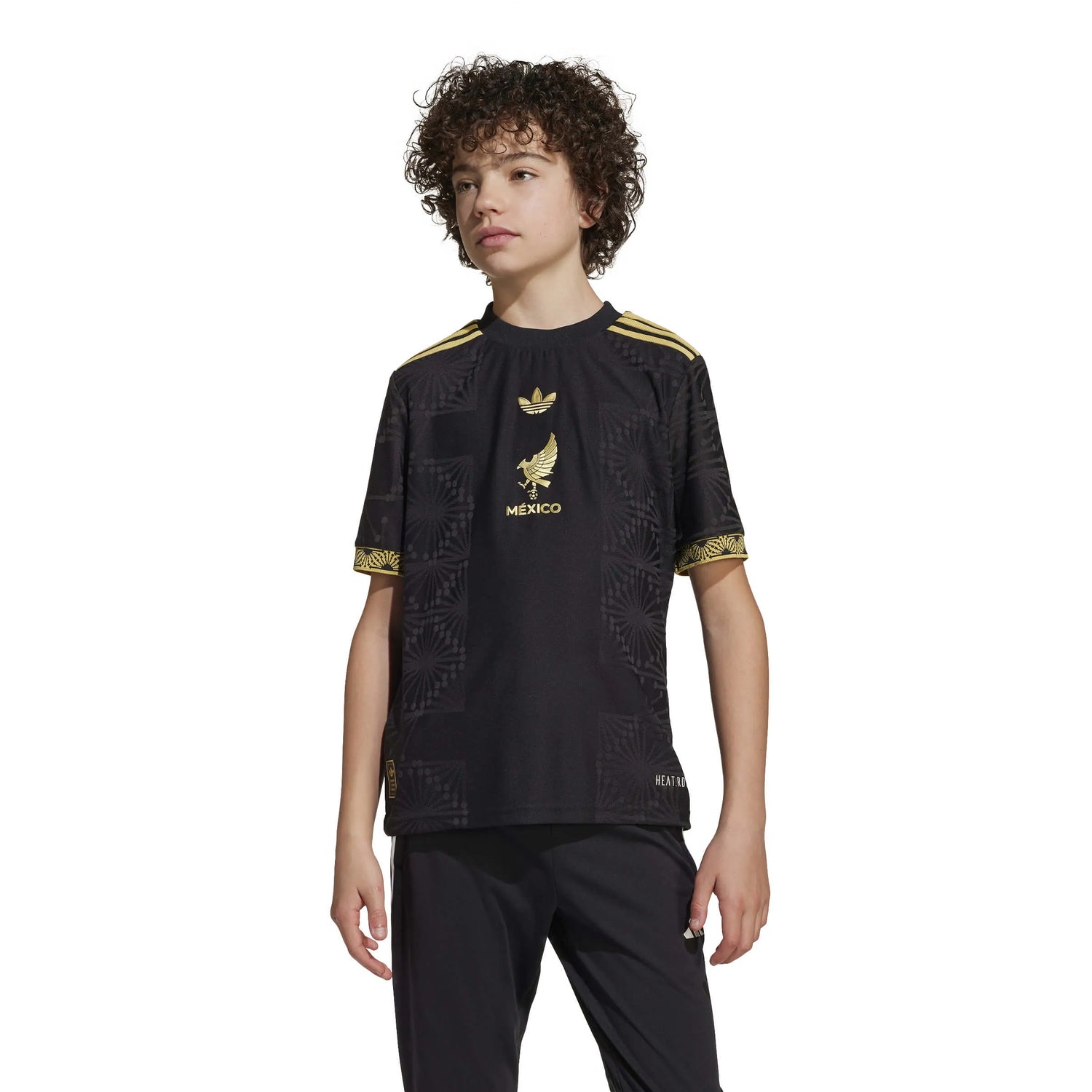 adidas 2025 Mexico Youth De Oro Authentic Soccer Jersey (Model - Front)