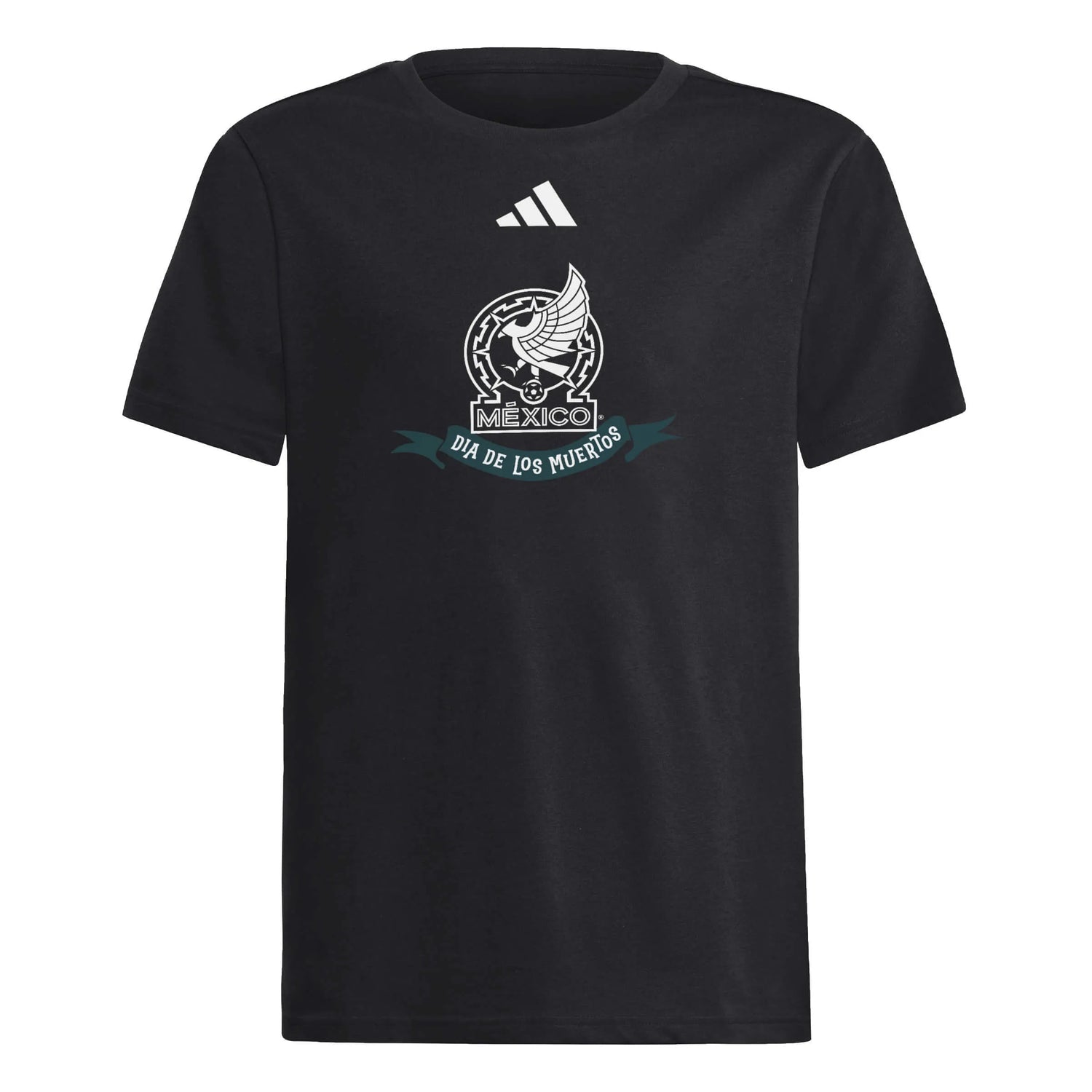 adidas 2025 Mexico Youth Dia De Los Muertos Fresh Tee (Front)