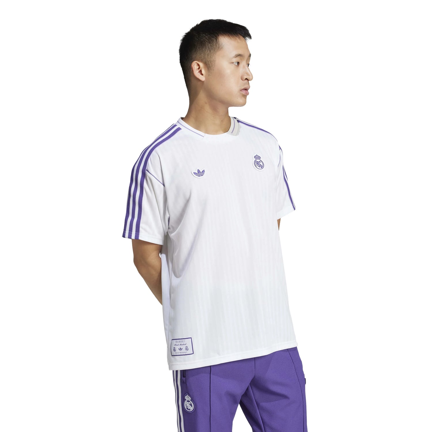 adidas 2025 Real Madrid Men's Icon Soccer Jersey (Model - Side)