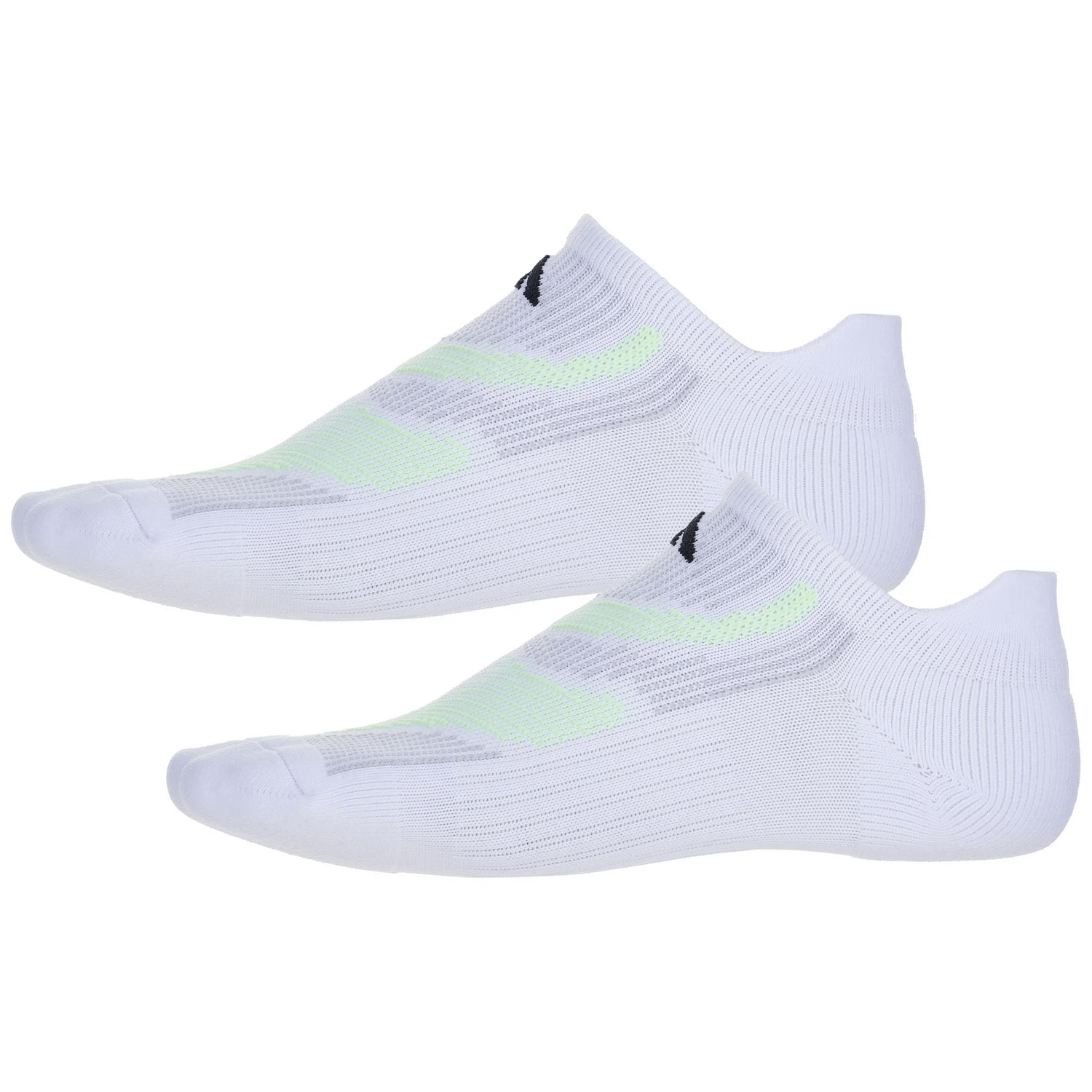 adidas Performance 2 Pair Socks White_Green_Purple (Pair - Side)