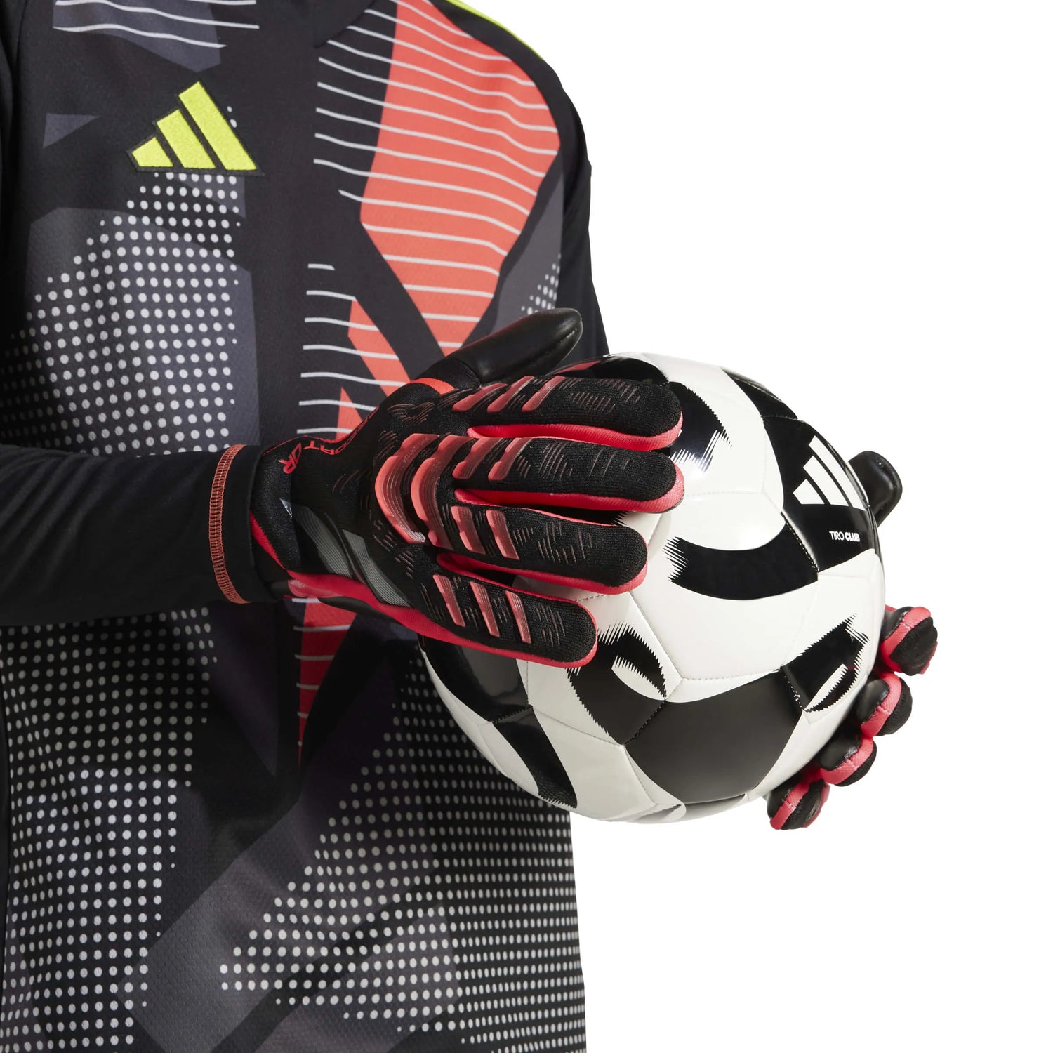 adidas Predator GL Pro Goalkeeper Gloves Black / Black / Lucid Red (Model 1)