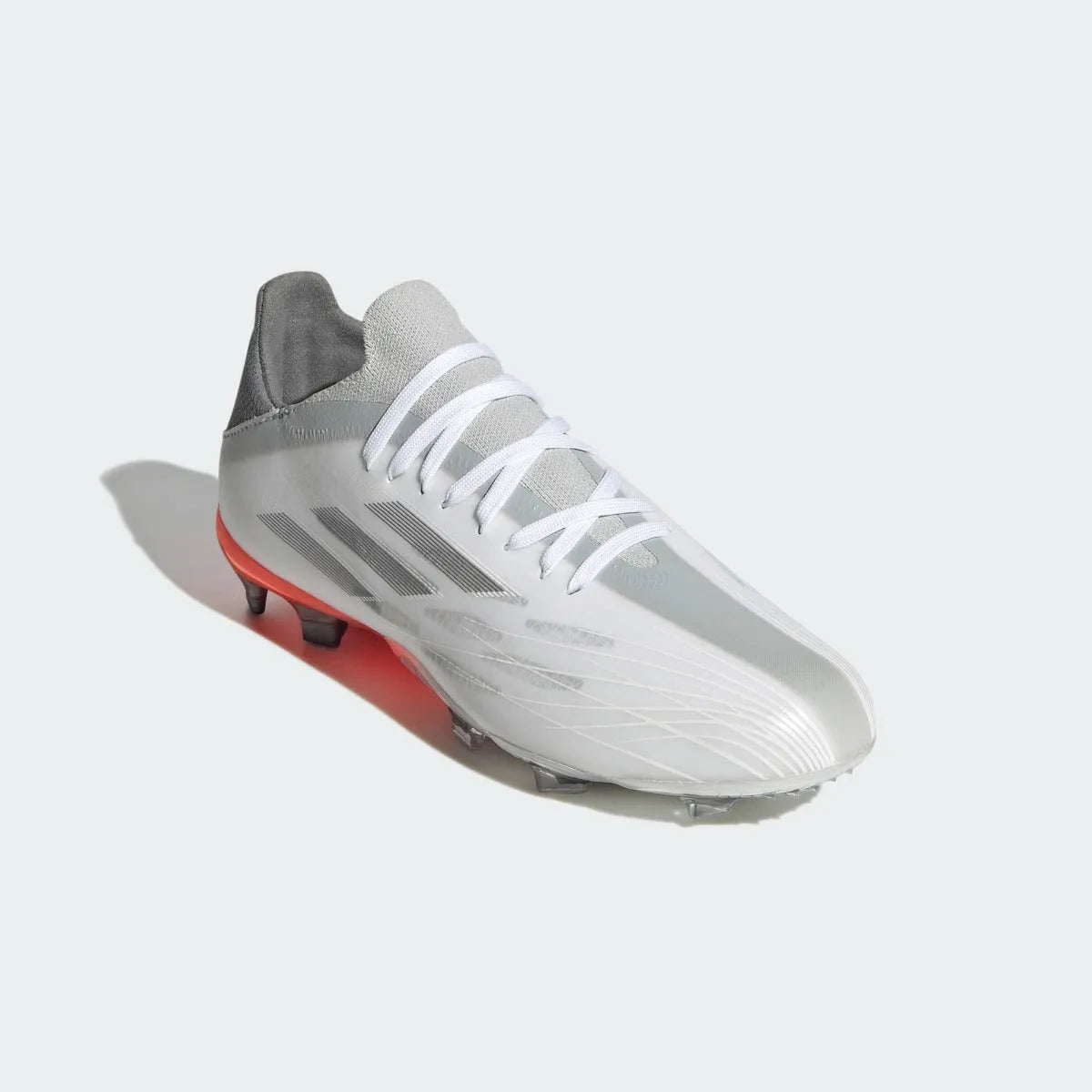 Adidas JR X Speedflow .1 FG - White-Iron Metallic (Diagonal 1)