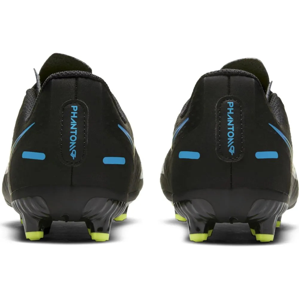 Nike JR Phantom GT Academy FG-MG - Black-Volt-Blue (Pair - Back)