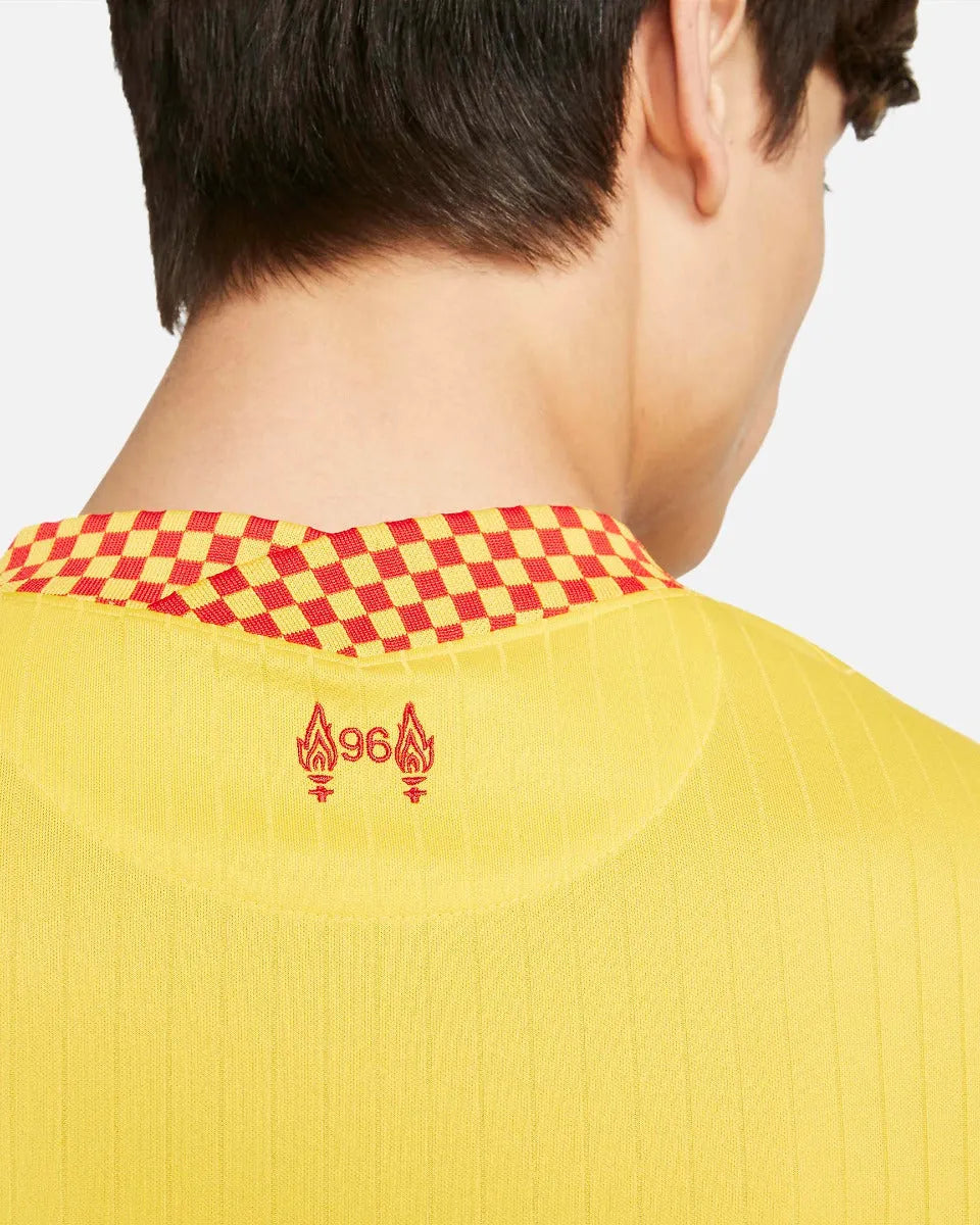 Nike 2021-22 Liverpool Third Jersey - Yellow (Detail 3)