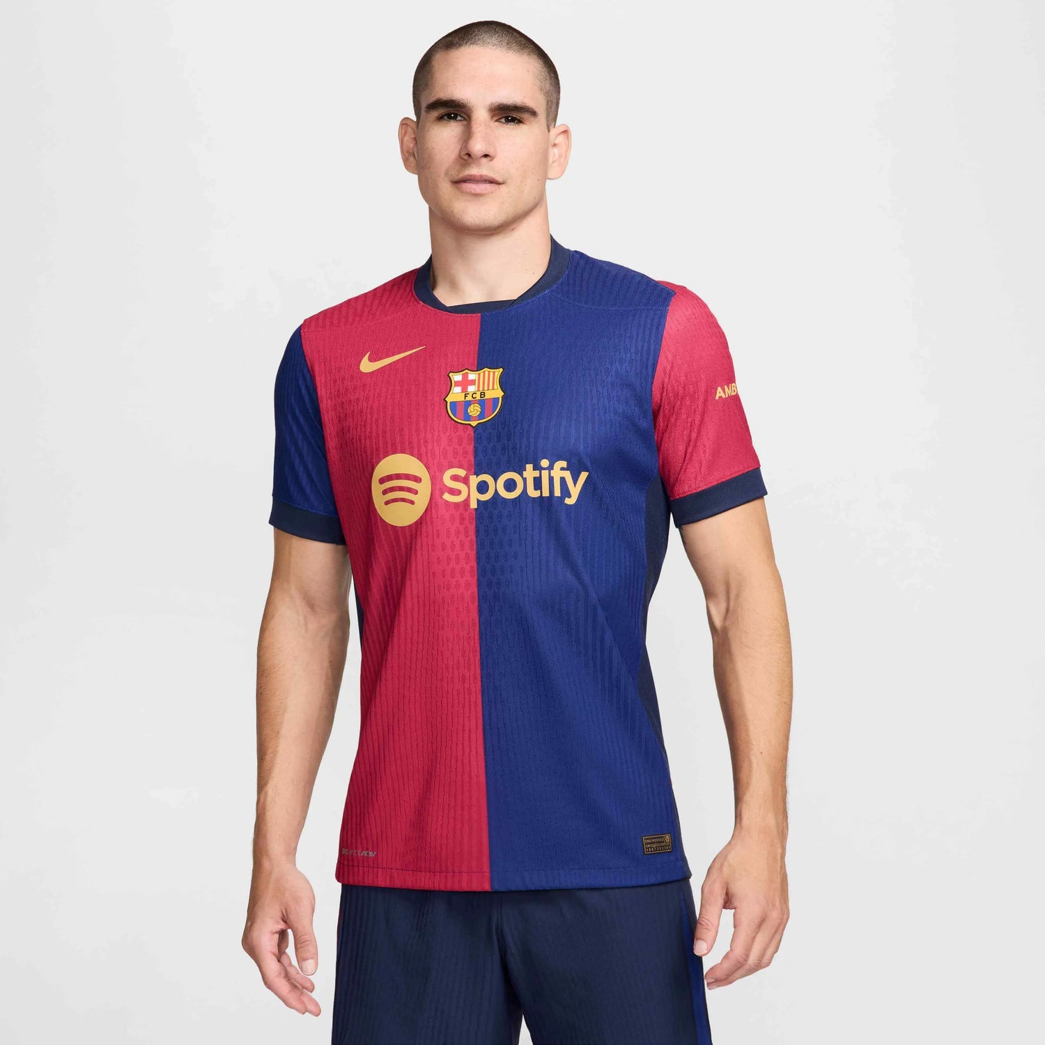 Nike 2024-25 Barcelona Men's Authentic Home Jersey (Model - Front)