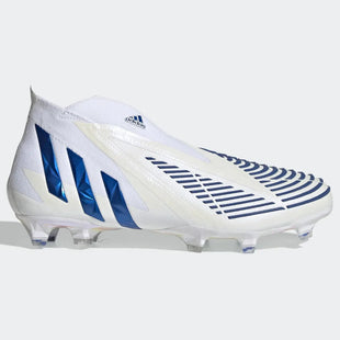 adidas Predator Edge + FG - White-Blue (Side 1)