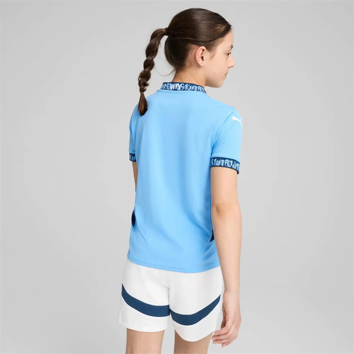 Puma 2024-25 Manchester City Youth Stadium Home Jersey (Model - Back)