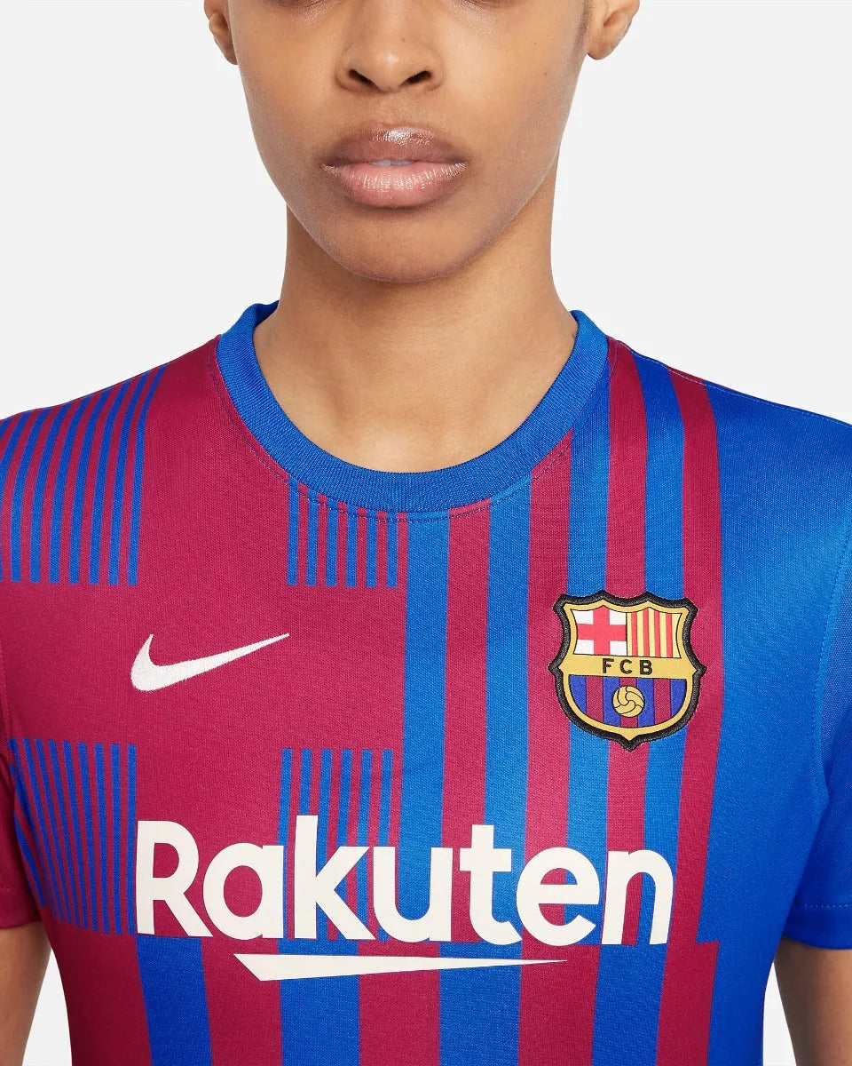 Nike 2021-22 Barcelona Women Home Jersey - Soar-Noble Red (Detail 2)