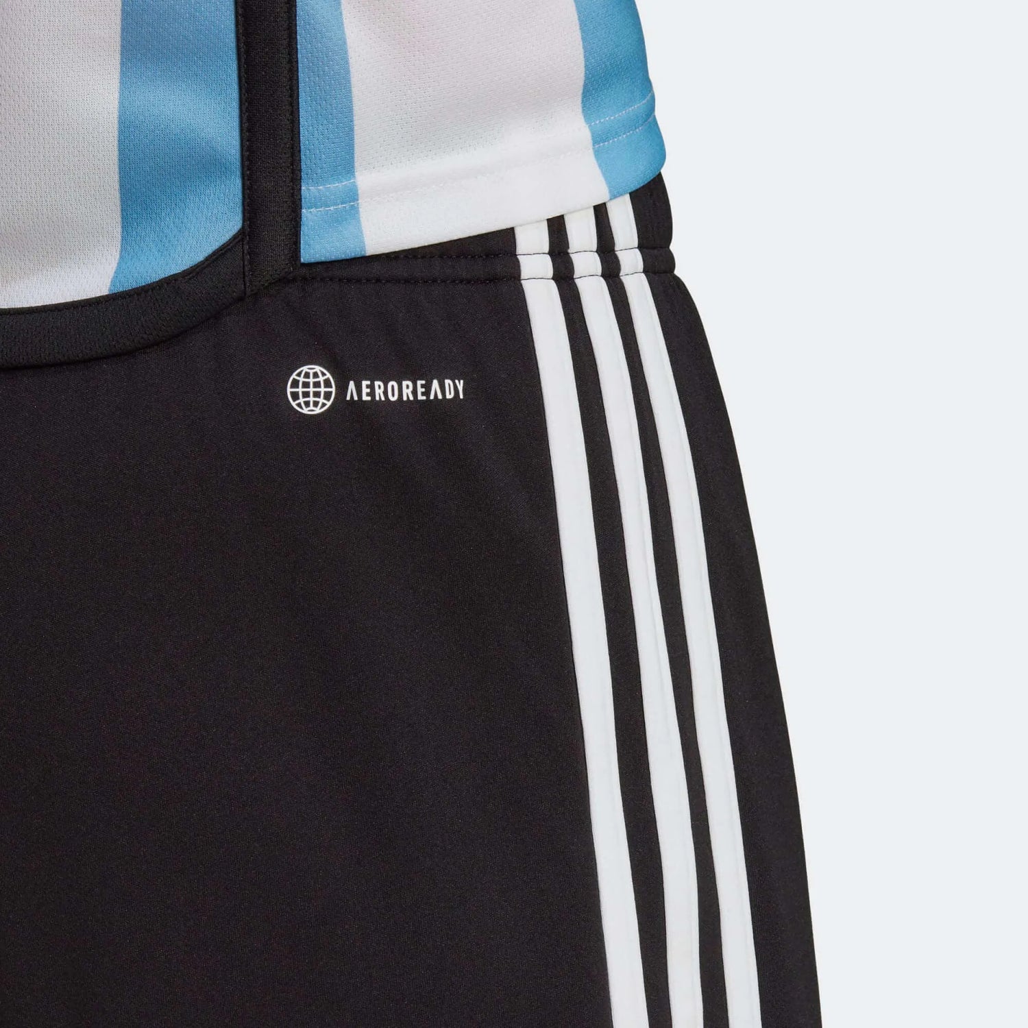 adidas 2022-23 Argentina Home Shorts - Black-White (Detail 1)