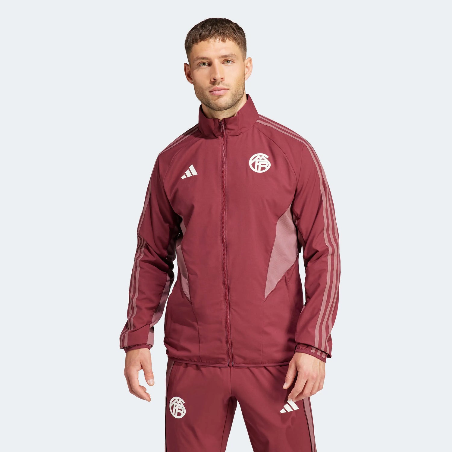 addias 2023-24 Bayern Munich Men's EU Anthem Jacket (Model - Front)