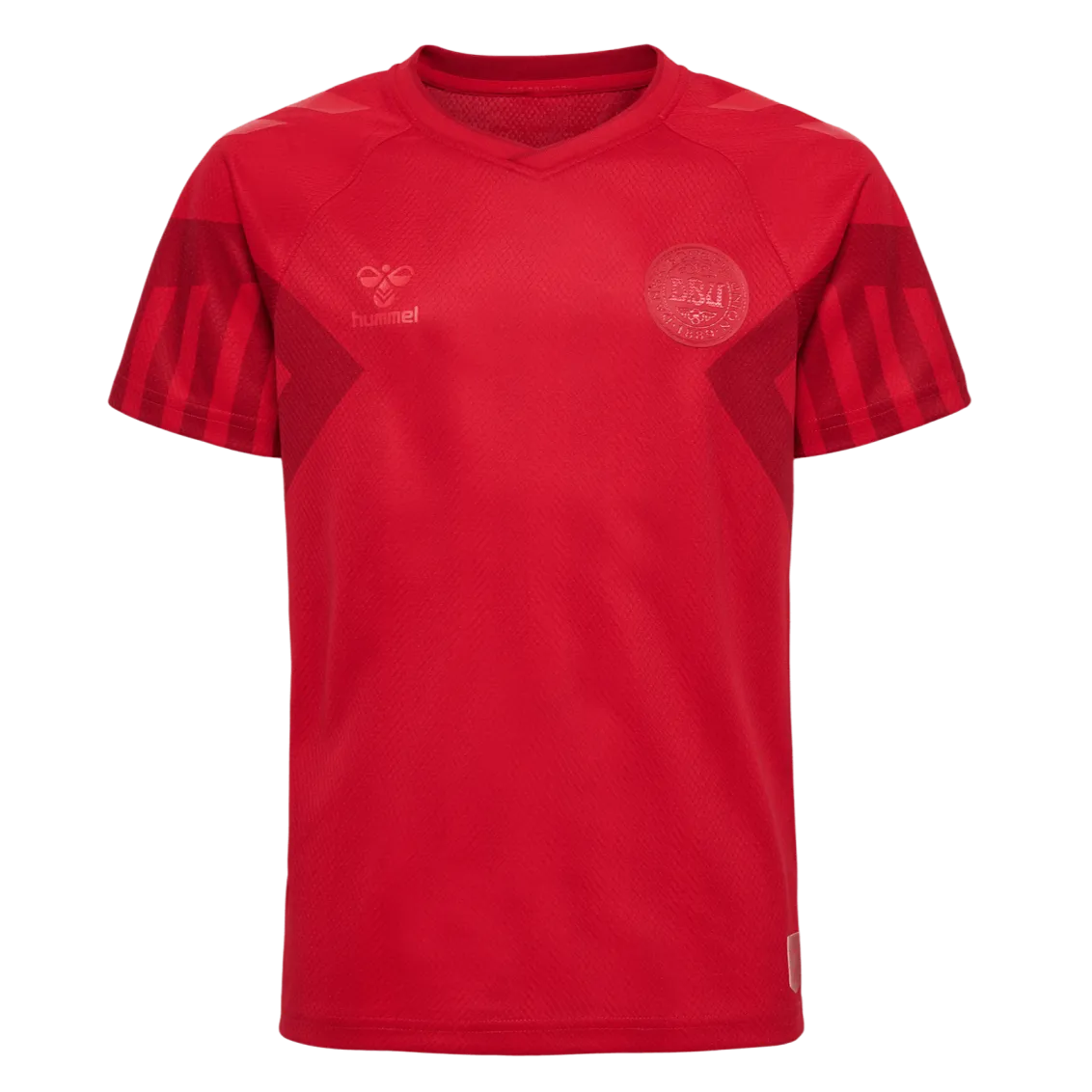 Hummel 2022-23 Denmark Youth Home Jersey - Tango Red (Front)