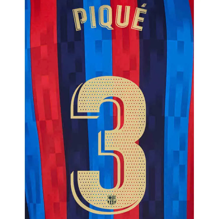 Barcelona 2022/23 Home Pique #5 Jersey Name Set