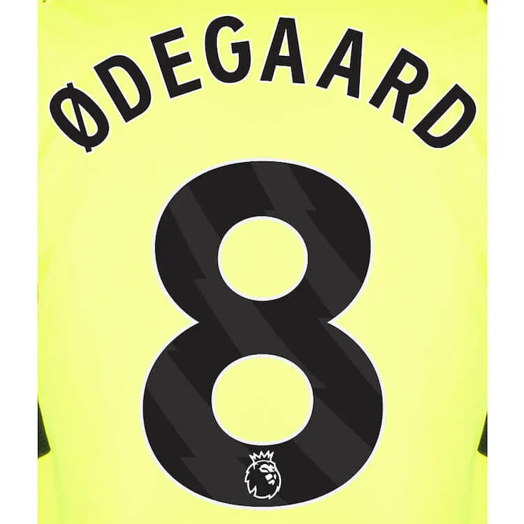 Arsenal 2023- Away Odegaard #8 Youth Jersey Name Set-Black