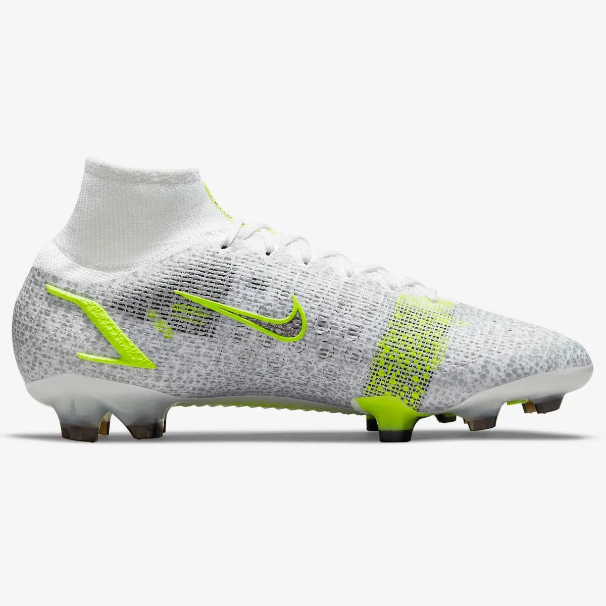 Nike Superfly 8 Elite FG - White-Grey-Volt (Side 2)