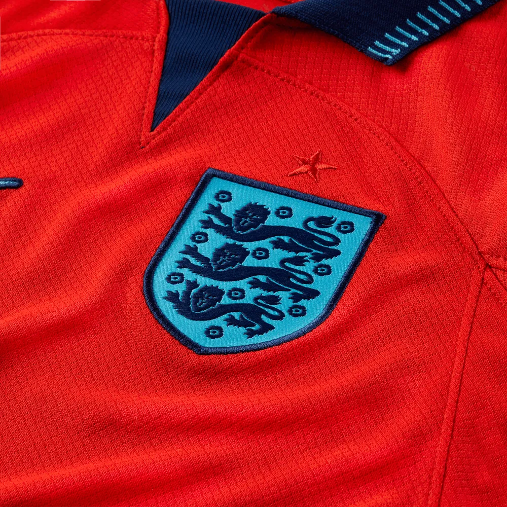 Nike 2022-23 England Youth Away Jersey - Red-Blue Void (Detail 3)