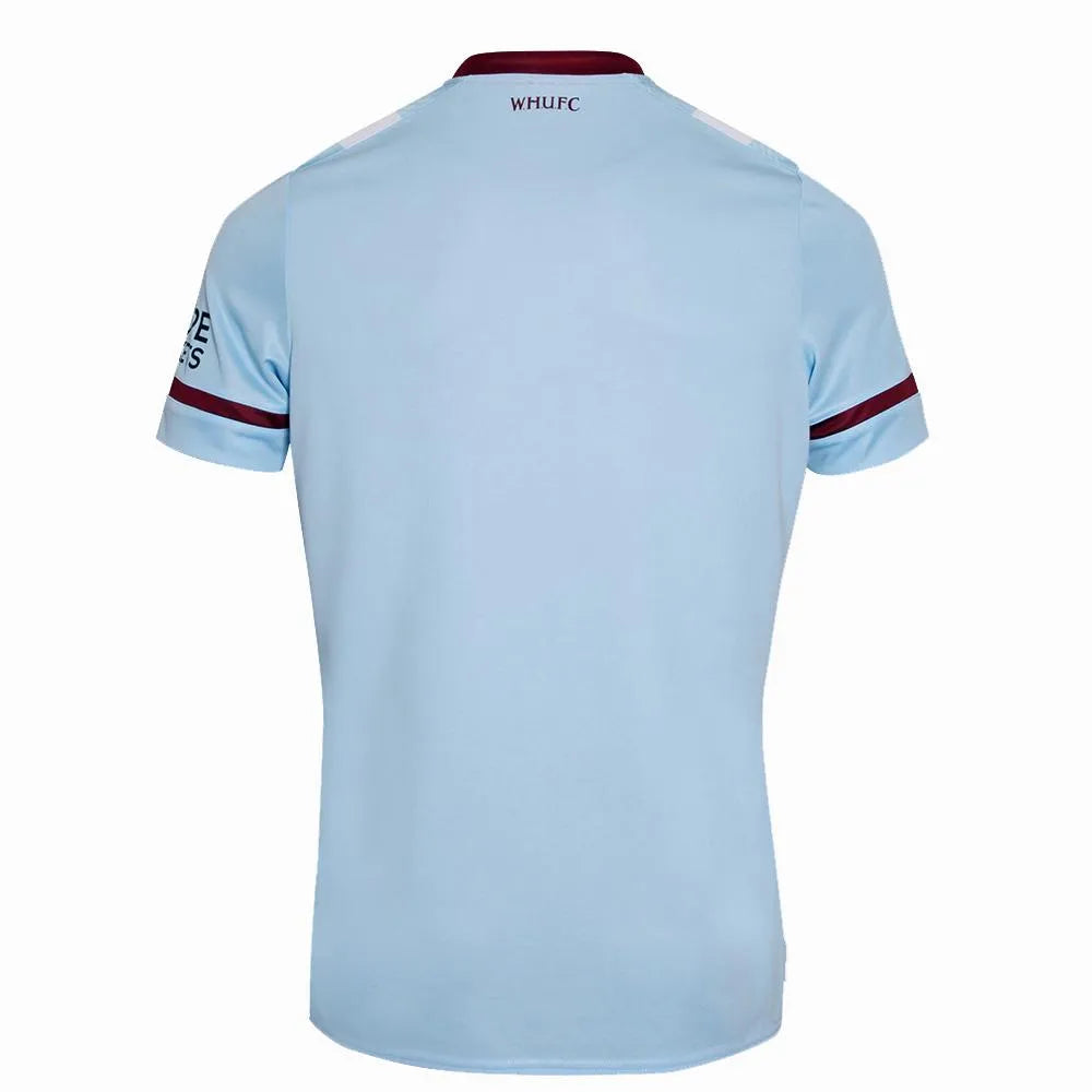 Umbro 2021-22 West Ham United Away Jersey - Sky Blue-White (Back)