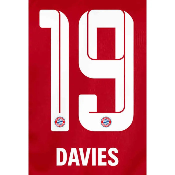 Bayern Munich 2021/22 Home Davies #19 Jersey Name Set (Main)