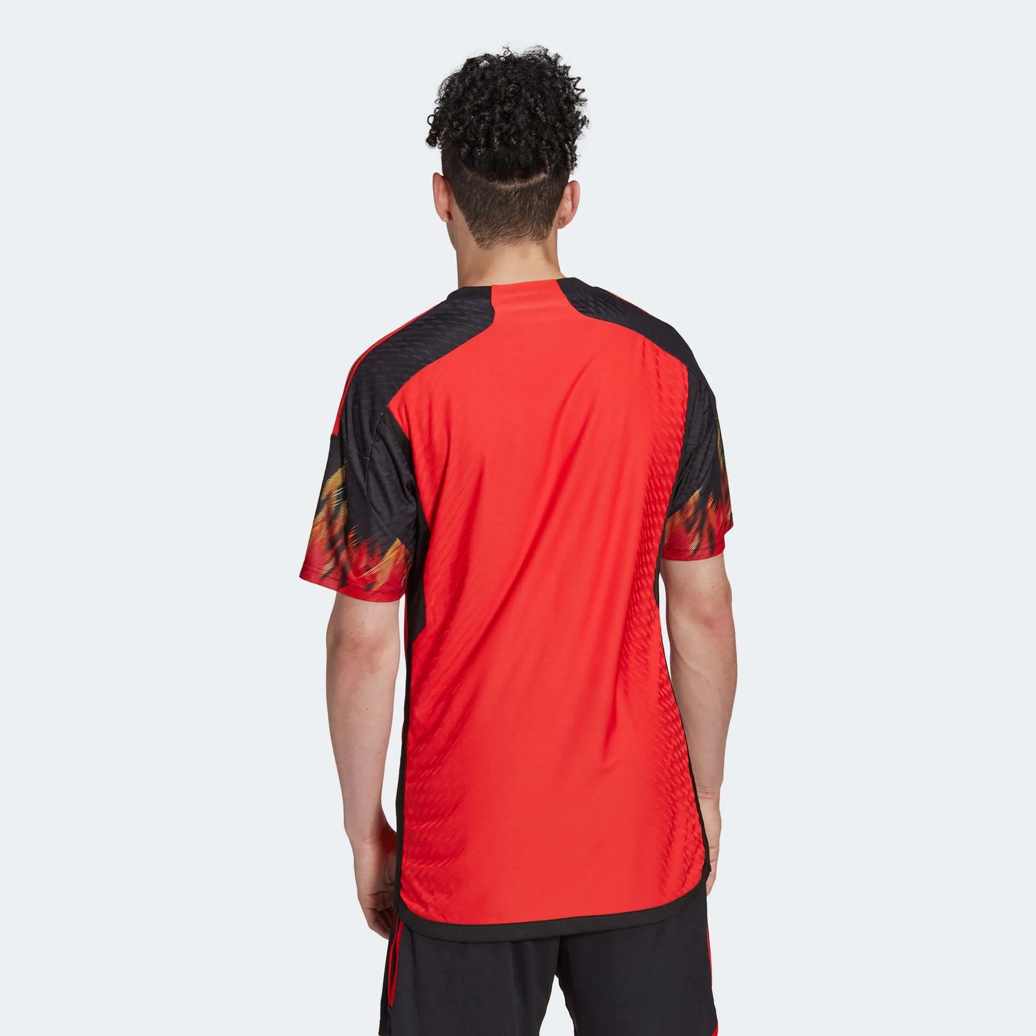 adidas 2022-23 Belgium Authentic Home Jersey - Red-Black (Model - Back)