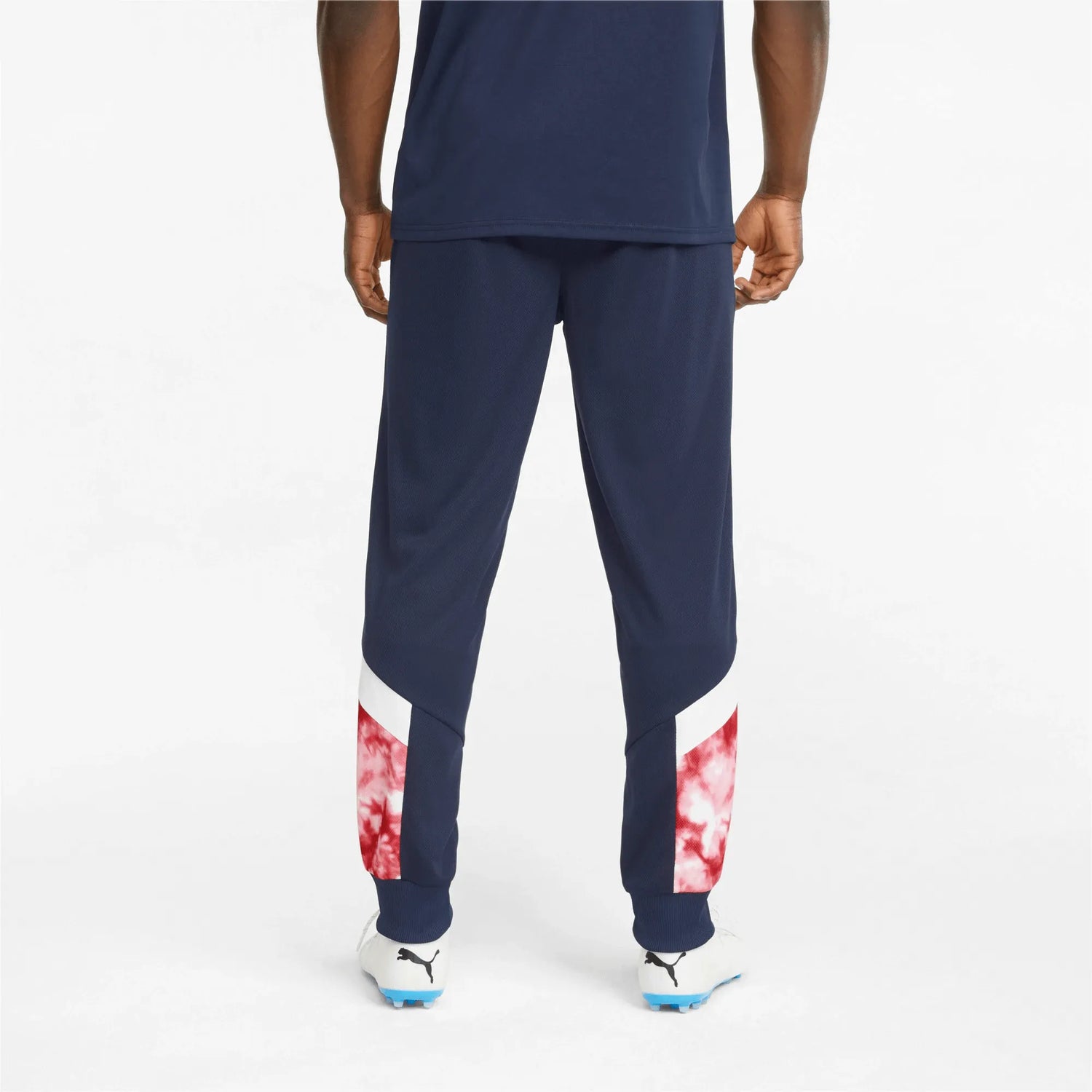 Puma 2022 Chivas Iconic Mesh Track Pants - Navy (Model - Back)