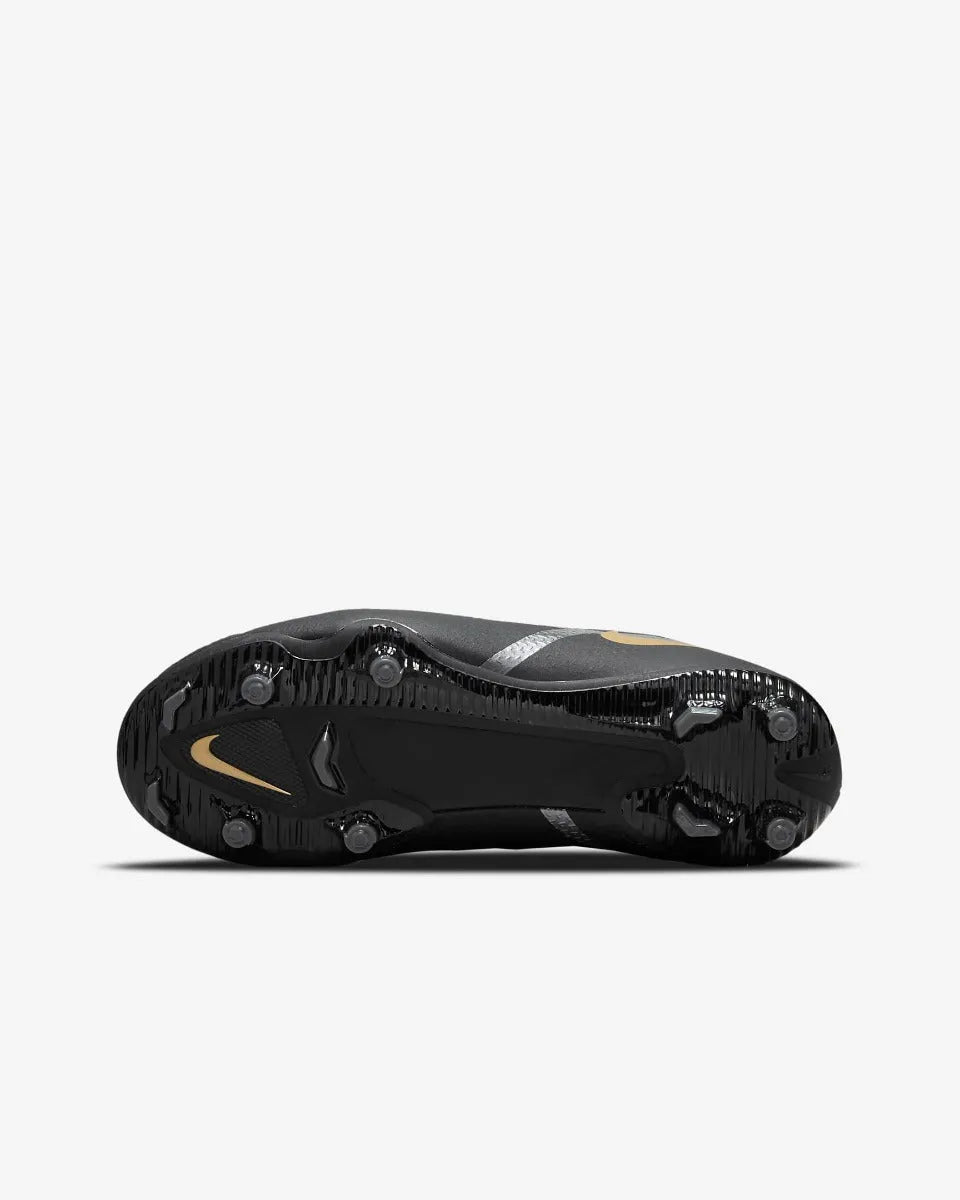 Nike JR Phantom GT2 Academy DF FG-MG - Black-Dark Grey-Gold (Bottom)