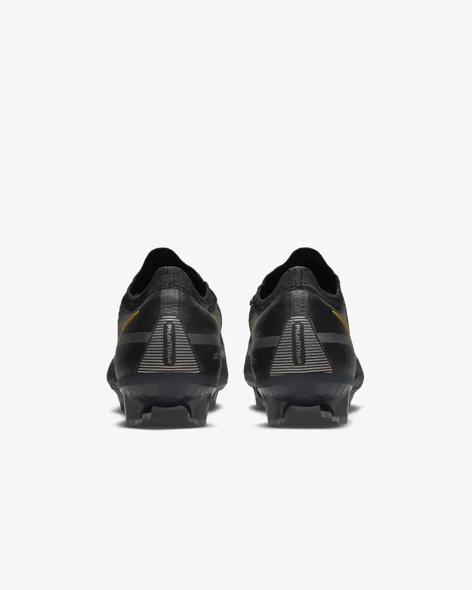 Nike Phantom GT2 Elite FG - Black-Dark Grey-Gold (Pair - Back)