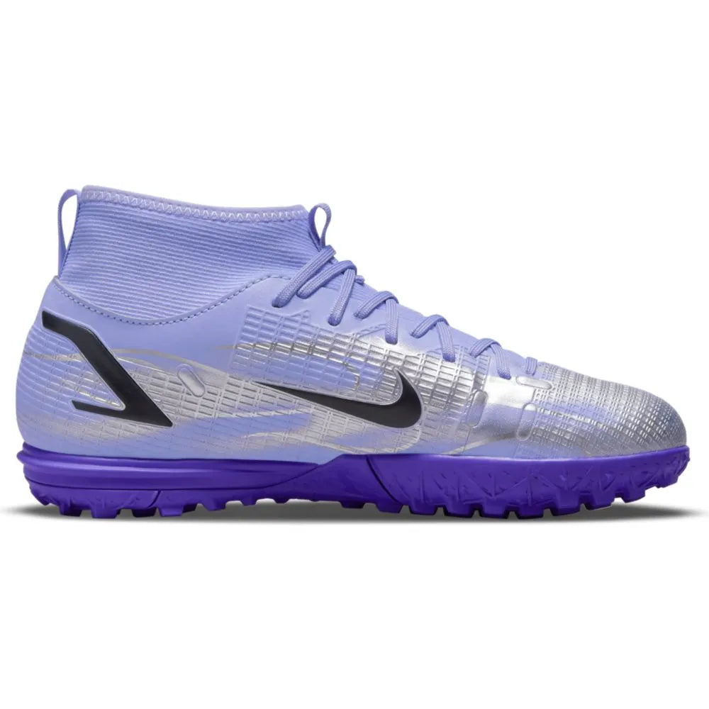 Nike JR Superfly 8 Academy KM TF - Light Thistle-Bright Crimson (Side 2)