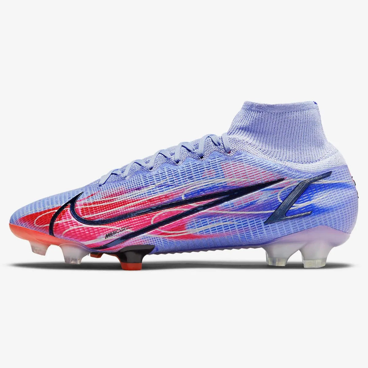 Nike Superfly 8 Elite KM FG - Light Thistle-Bright Crimson (Side 1)