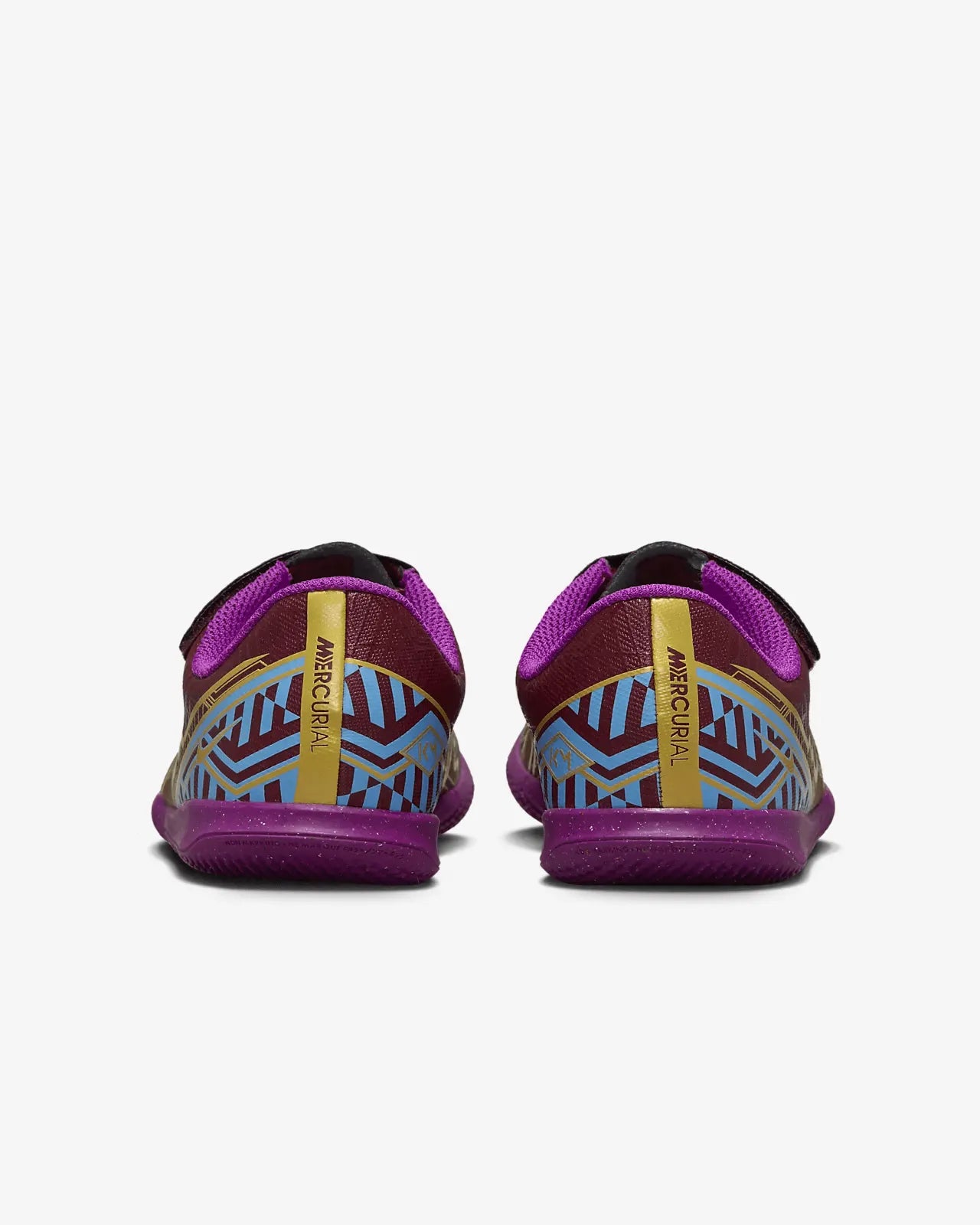 Nike Kids Vapor 15 Club KM Indoor PS (V) - Dark Beetroot-Gold (Pair - Back)