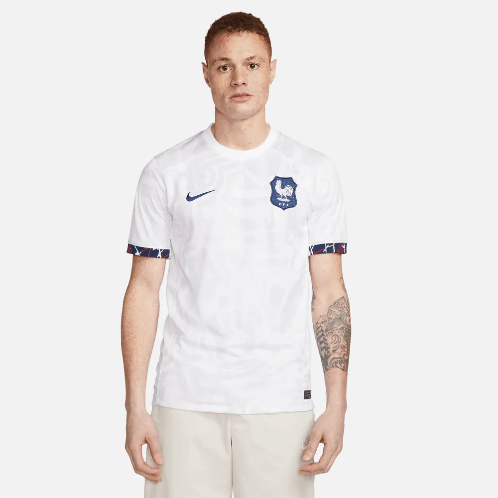 Nike 2023-24 France Women's (Men's Cut) Stadium Away Jersey (Model - Front)