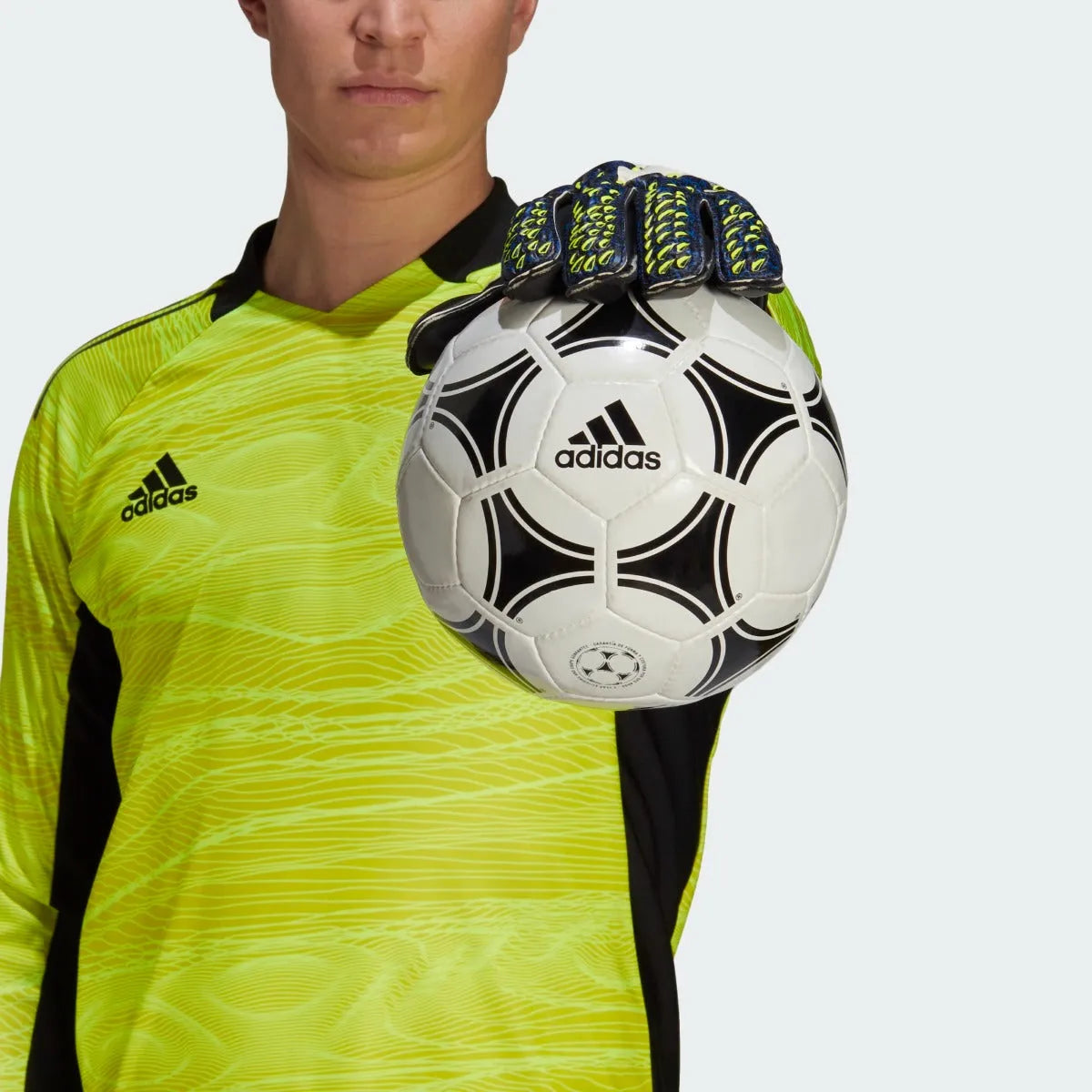 Adidas Predator 20 Match Fingersave Goalkeeper Gloves - Black-Volt-White